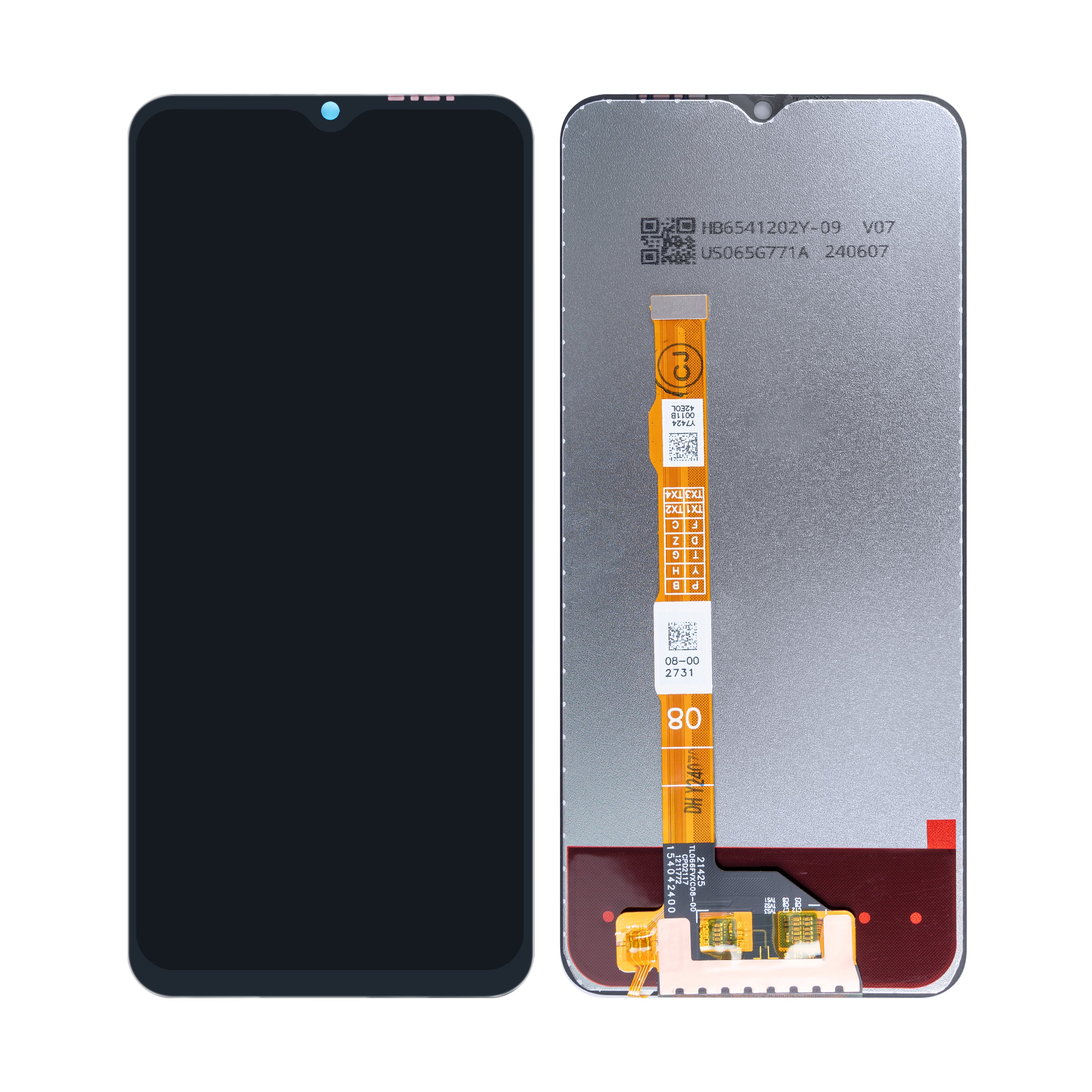 Vivo Y31-scherm en digitizer zonder frame, zwart, OEM
