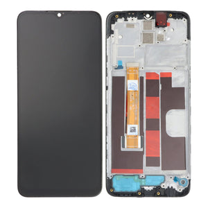Oppo A9 (2020) scherm en digitizer met frame zwart OEM