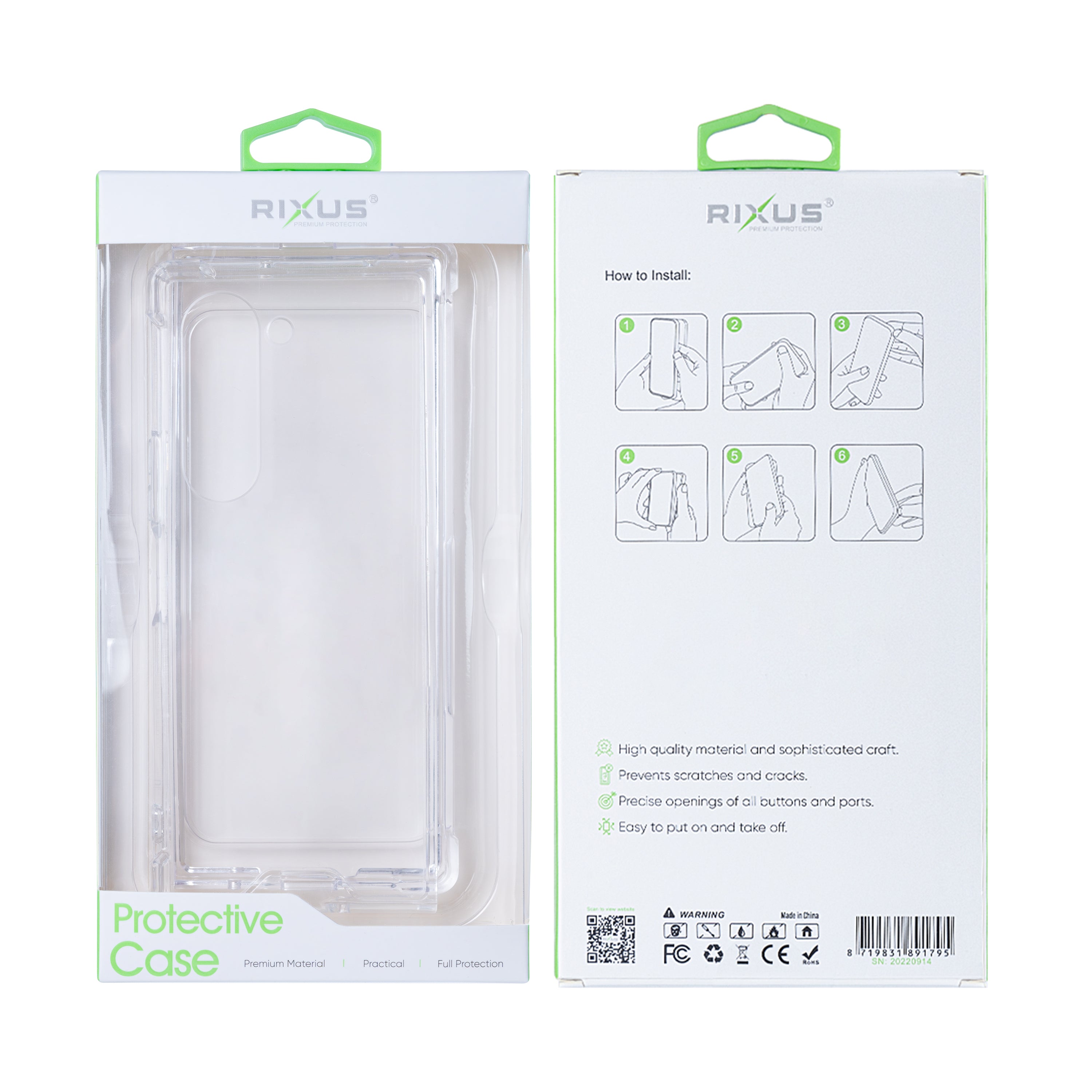 Rixus Anti-Burst Hoesje Voor Samsung Galaxy Z Fold6 Transparant
