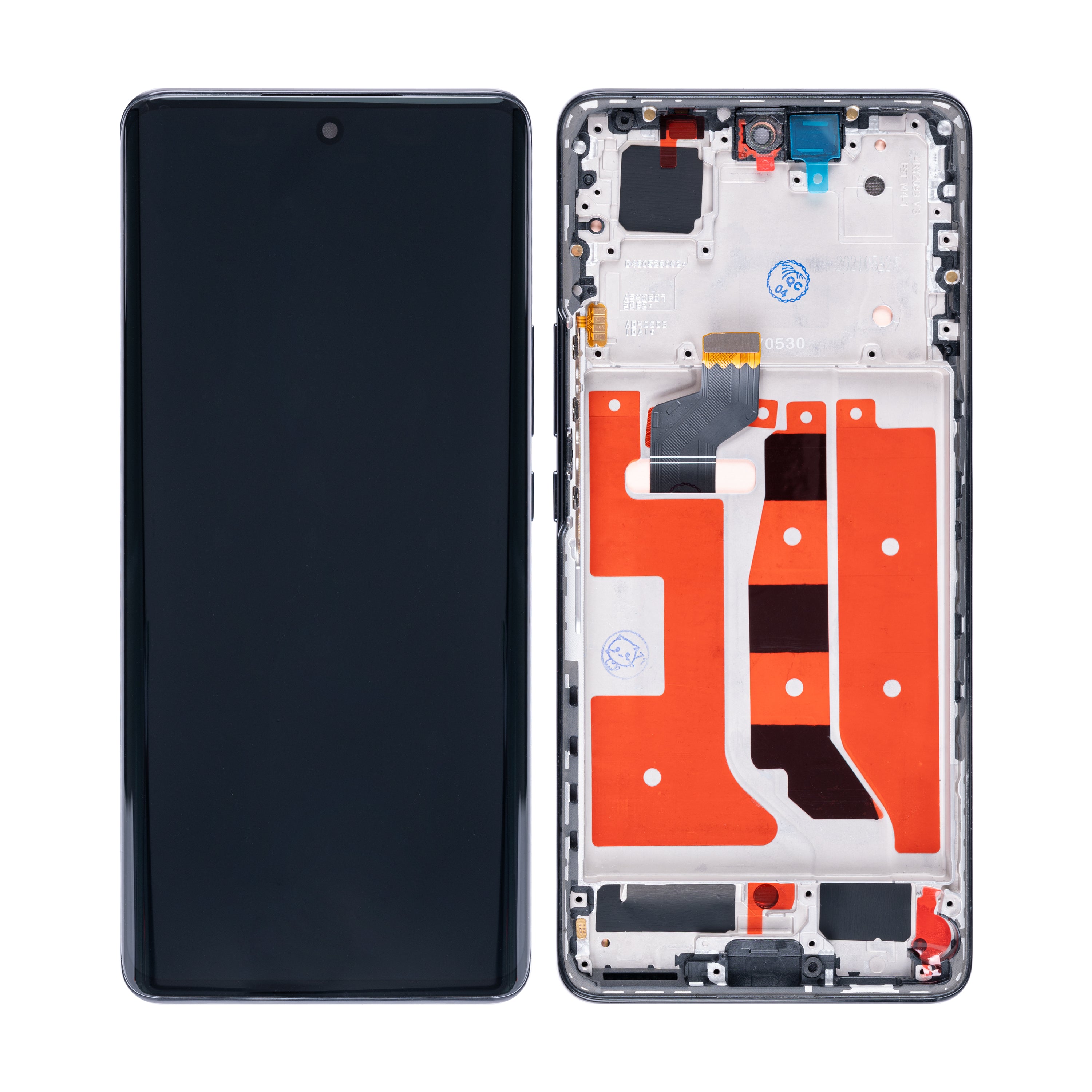 Huawei Honor 50-scherm en digitizer met frame, zwart, OEM