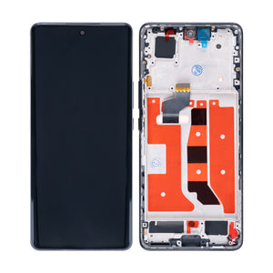 Huawei Honor 50-scherm en digitizer met frame, zwart, OEM