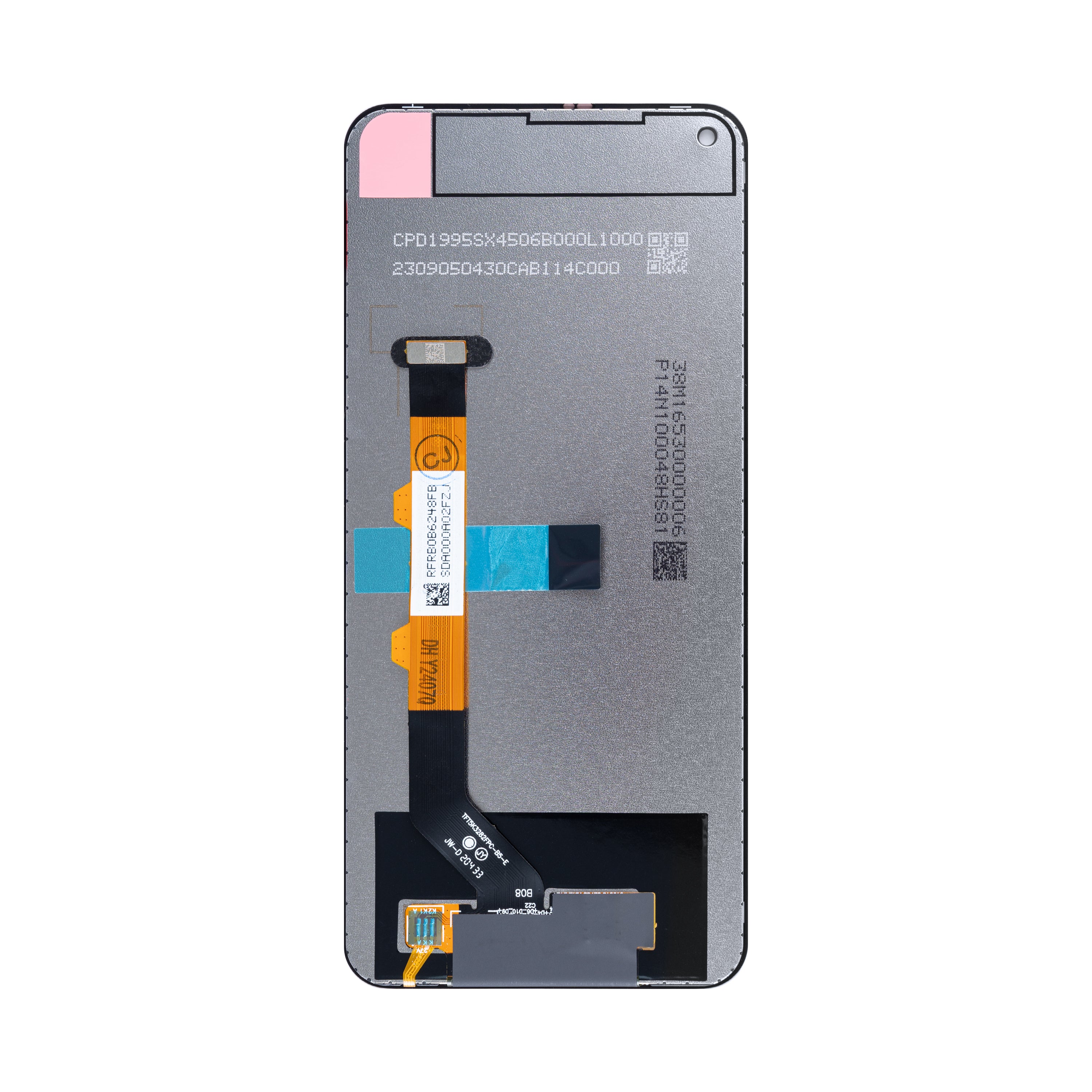Xiaomi Redmi Note 9T 5G-scherm en digitizer zonder frame, zwart, OEM