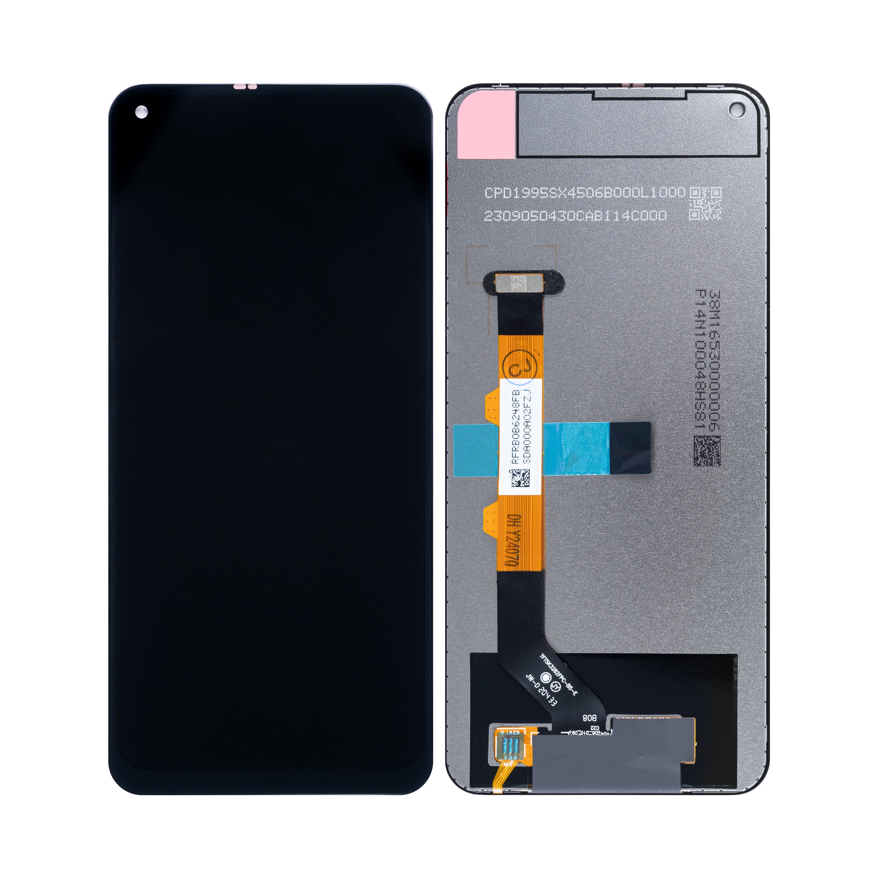 Xiaomi Redmi Note 9T 5G-scherm en digitizer zonder frame, zwart, OEM
