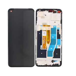 Oppo K10x-scherm en digitizer met frame, zwart, OEM