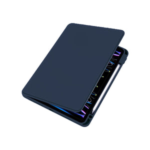Voor iPad 10.2", 10.5" PU Lederen Beschermhoes Donkerblauw