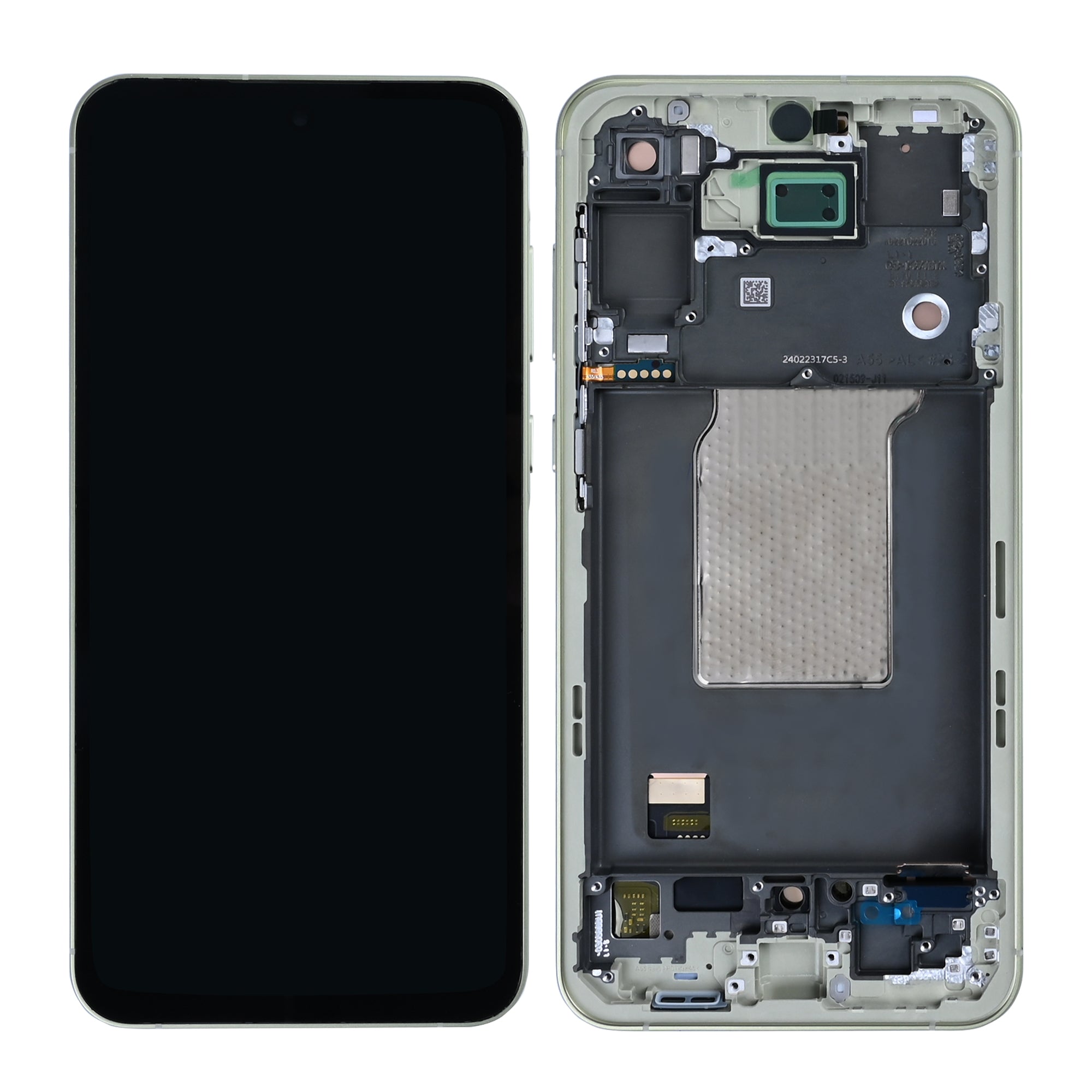 Samsung Galaxy A55 A556B Beeldscherm en Digitizer met Frame Citroen Soft-OLED