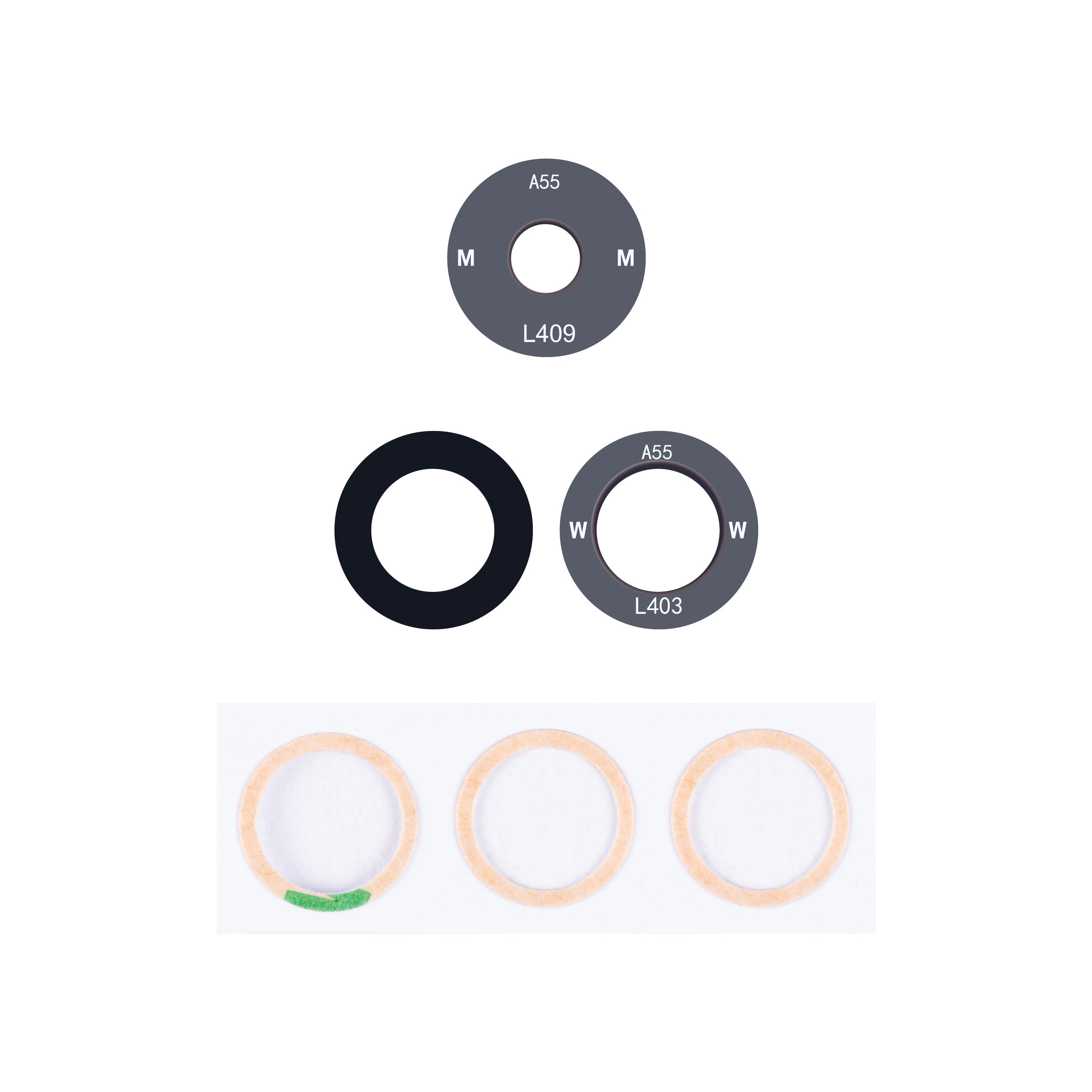 Samsung Galaxy A55 A556B Camera Lens Cover Zwart OEM