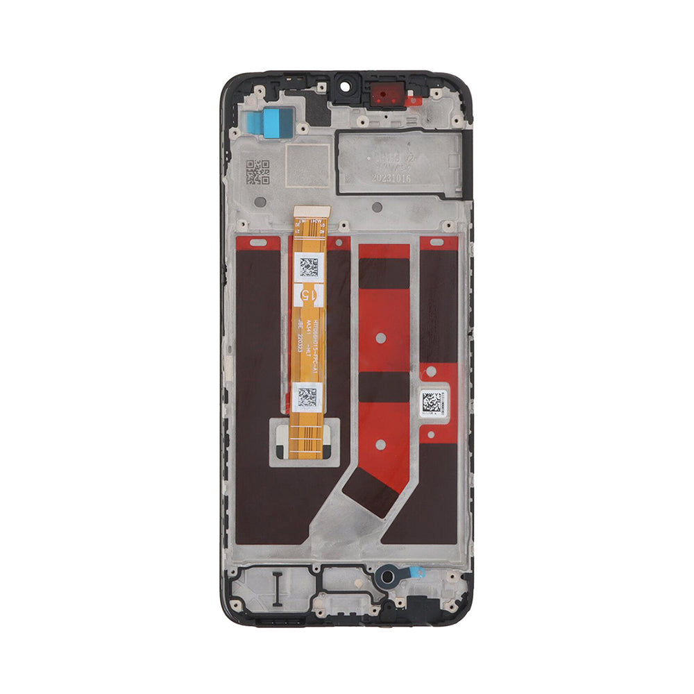 Oppo A18, A38 Display en digitizer met frame zwart OEM