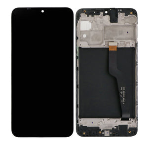 Samsung Galaxy M10 M105F Beeldscherm en Digitizer met Frame Charcoal Black Service Pack