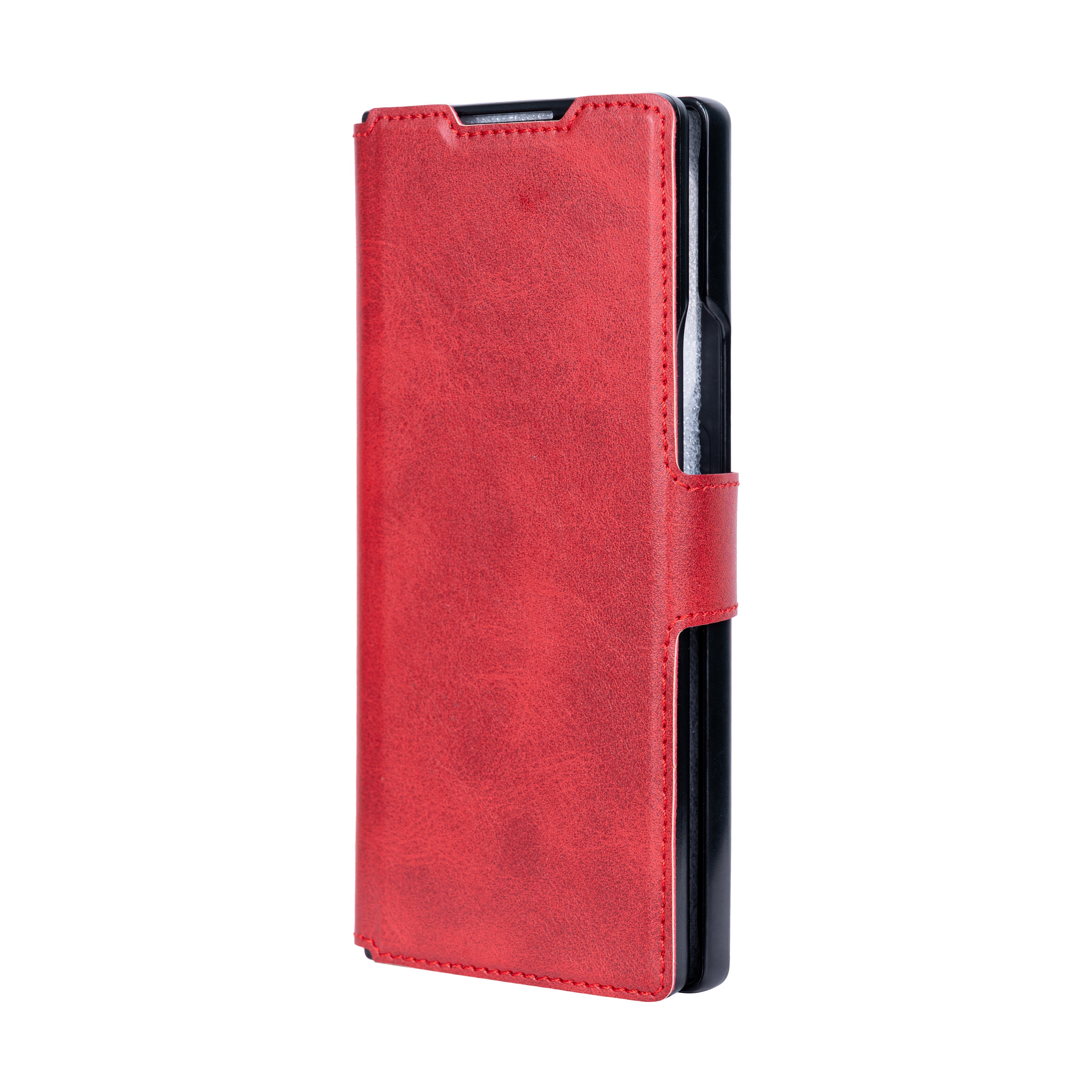 Rixus Portemonnee Hoesje Met Penhouder Voor Samsung Galaxy Z Fold4 Rood