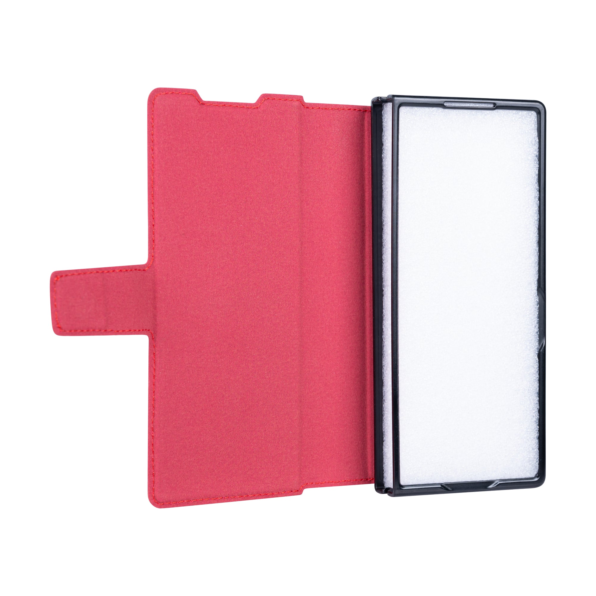 Rixus Portemonnee Hoesje Met Penhouder Voor Samsung Galaxy Z Fold4 Rood
