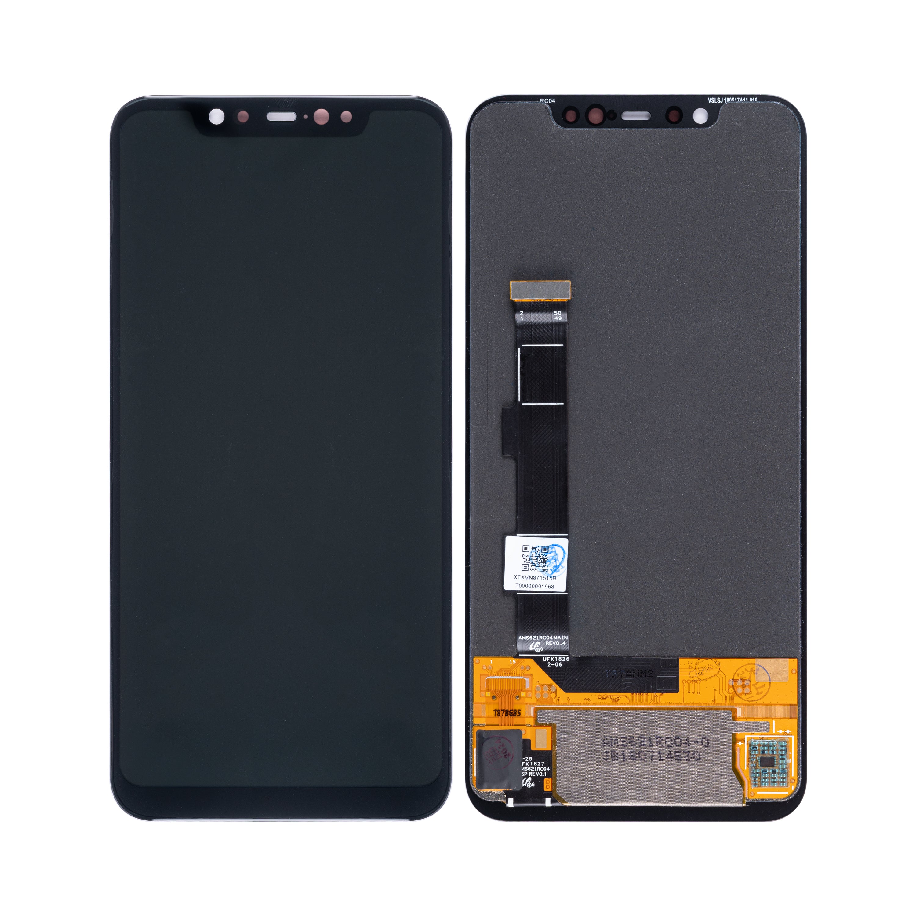 Xiaomi Mi 8 Scherm en Digitizer zonder Frame Zwart OEM