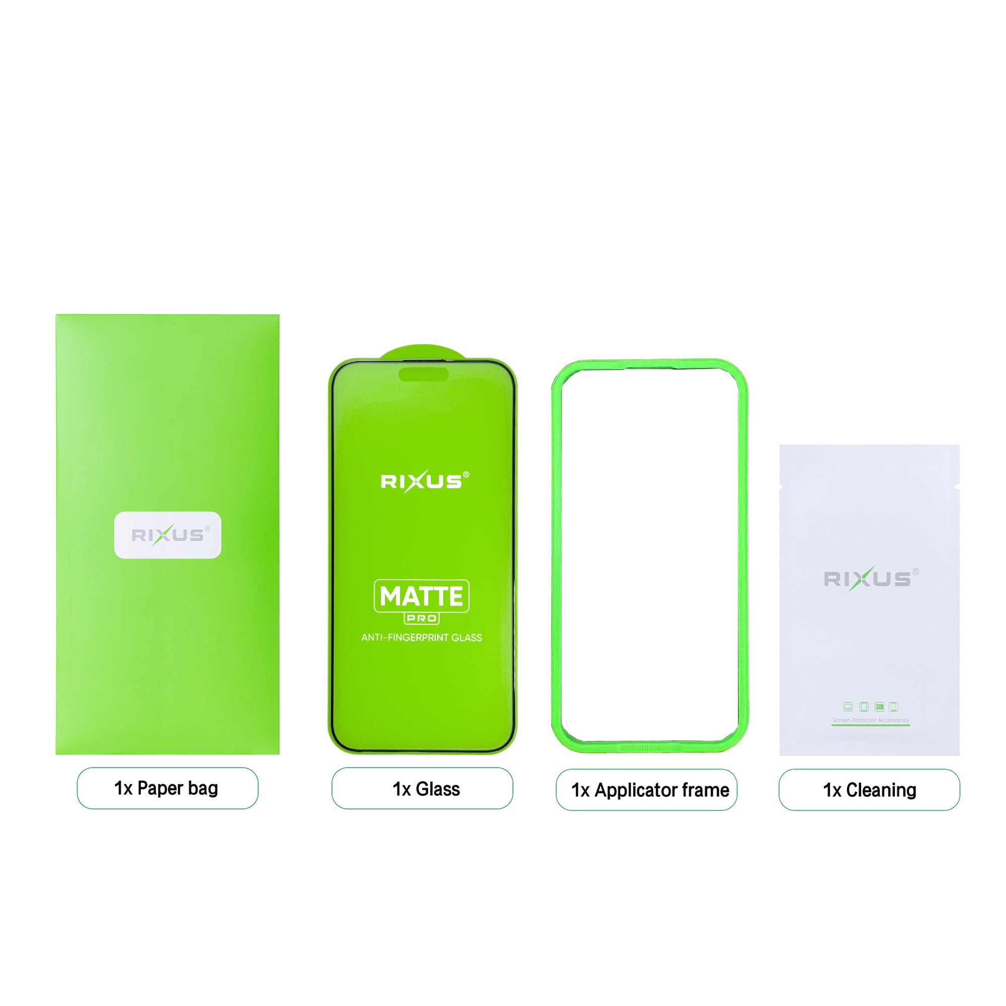 Rixus mat Tempered Glass For Apple iPhone 16 Pro Max