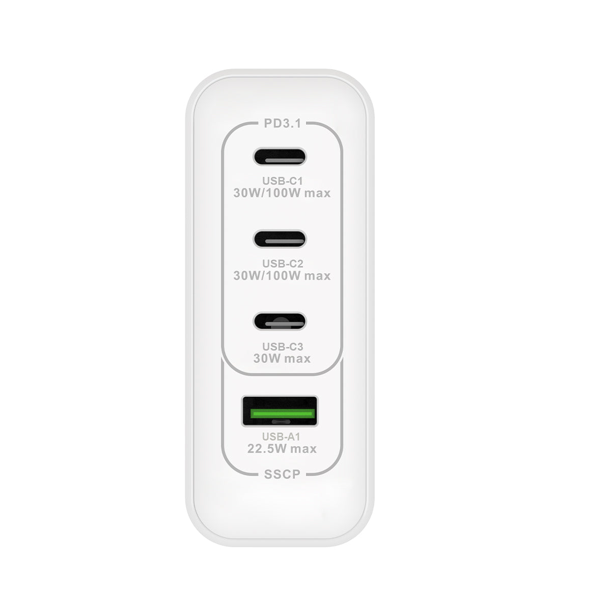Rixus RXHC100 GaN Power Adapter 100W White