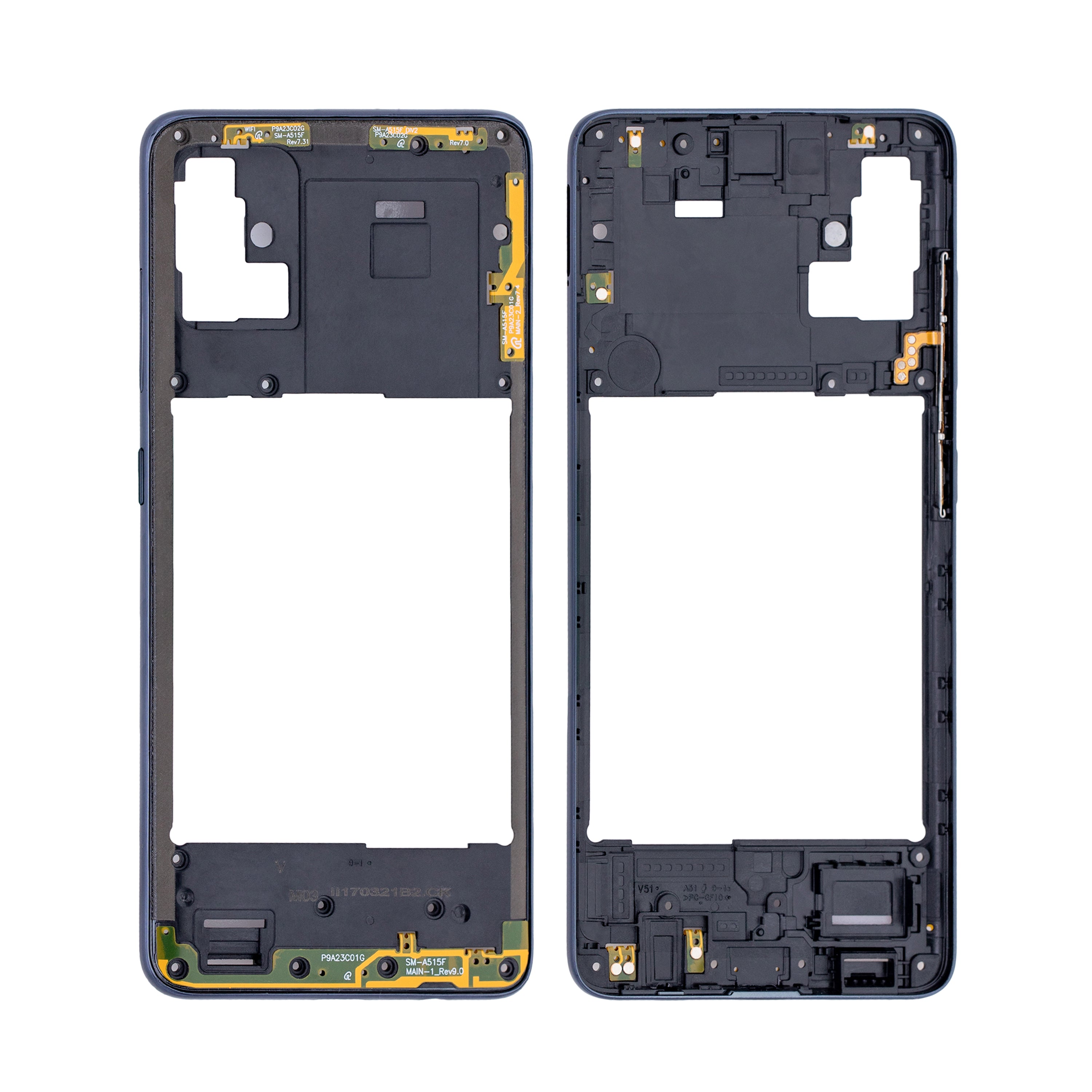 Samsung Galaxy A51 A515F Middenkader Prism Crush Zwart OEM