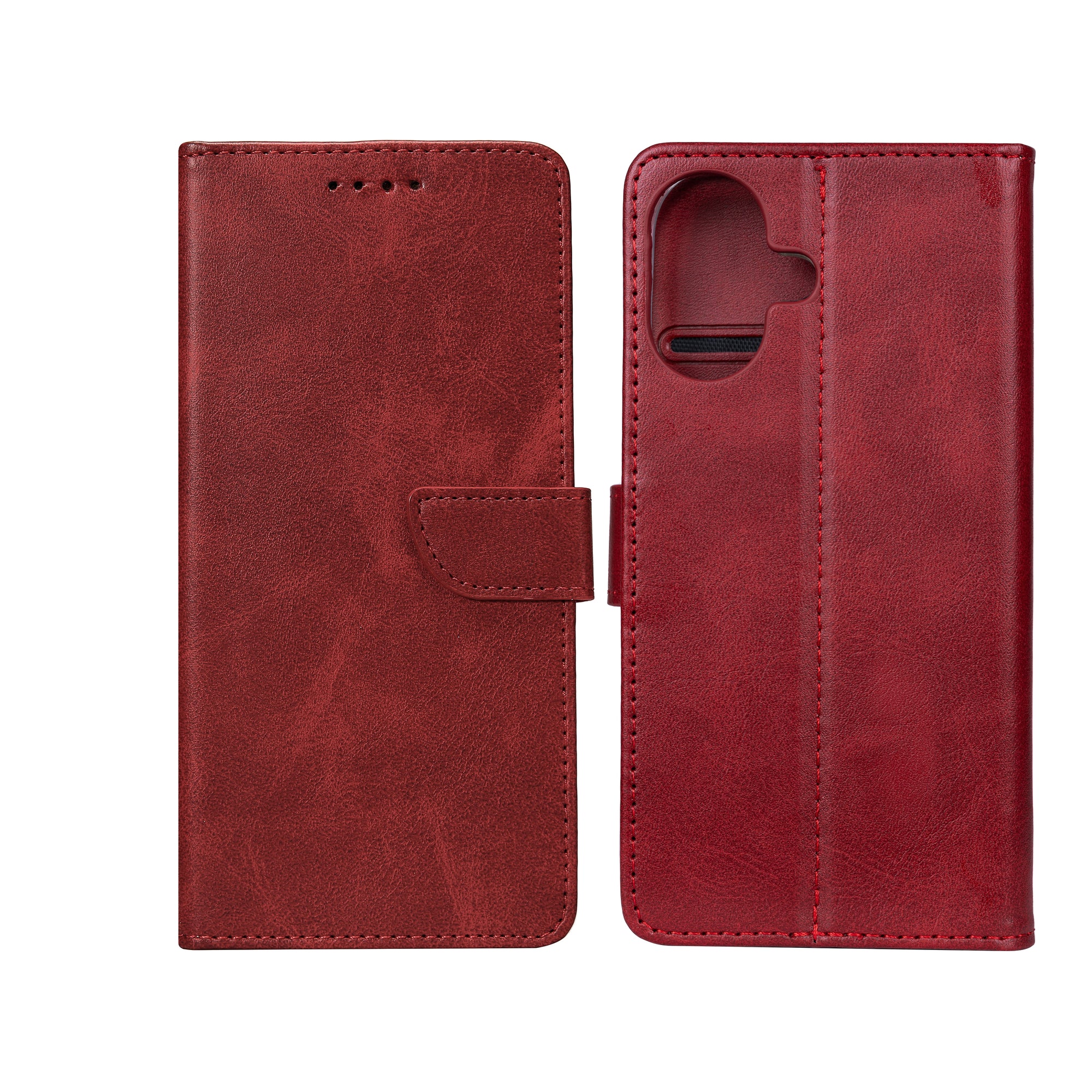 Rixus Boekhoesje For Apple iPhone 16 Donkerrood