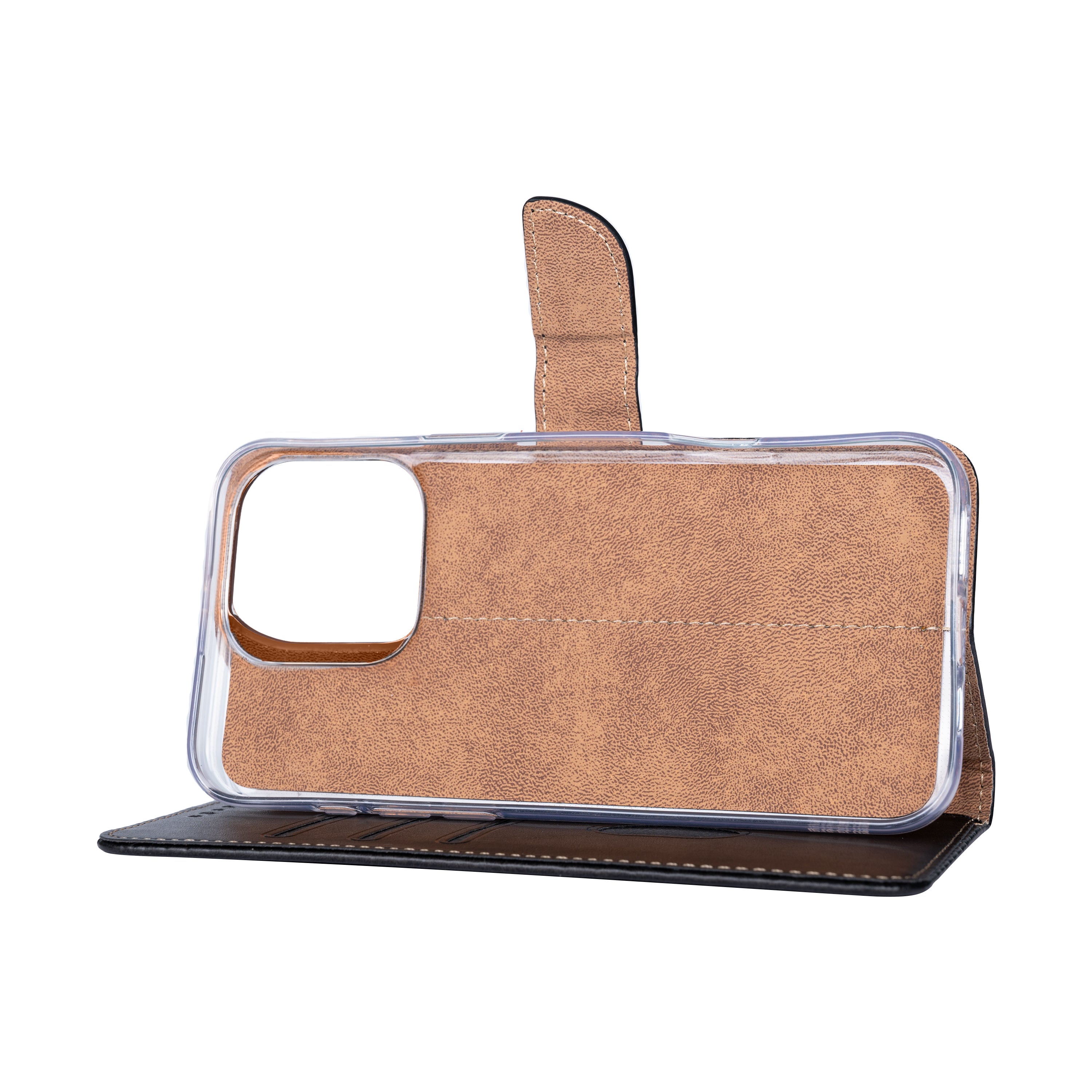 Rixus Bookcase For Apple iPhone 16 Pro Max Zwart