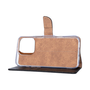 Rixus Bookcase For Apple iPhone 16 Pro Max Zwart