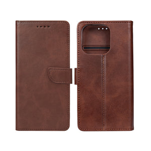 Rixus Boekhoesje For Apple iPhone 16 Pro Max Bruin