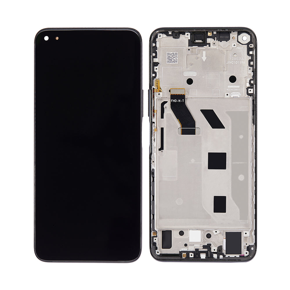 Huawei Honor 50 Lite, Nova 8i, Honor X20 Display en digitizer met frame zwart OEM