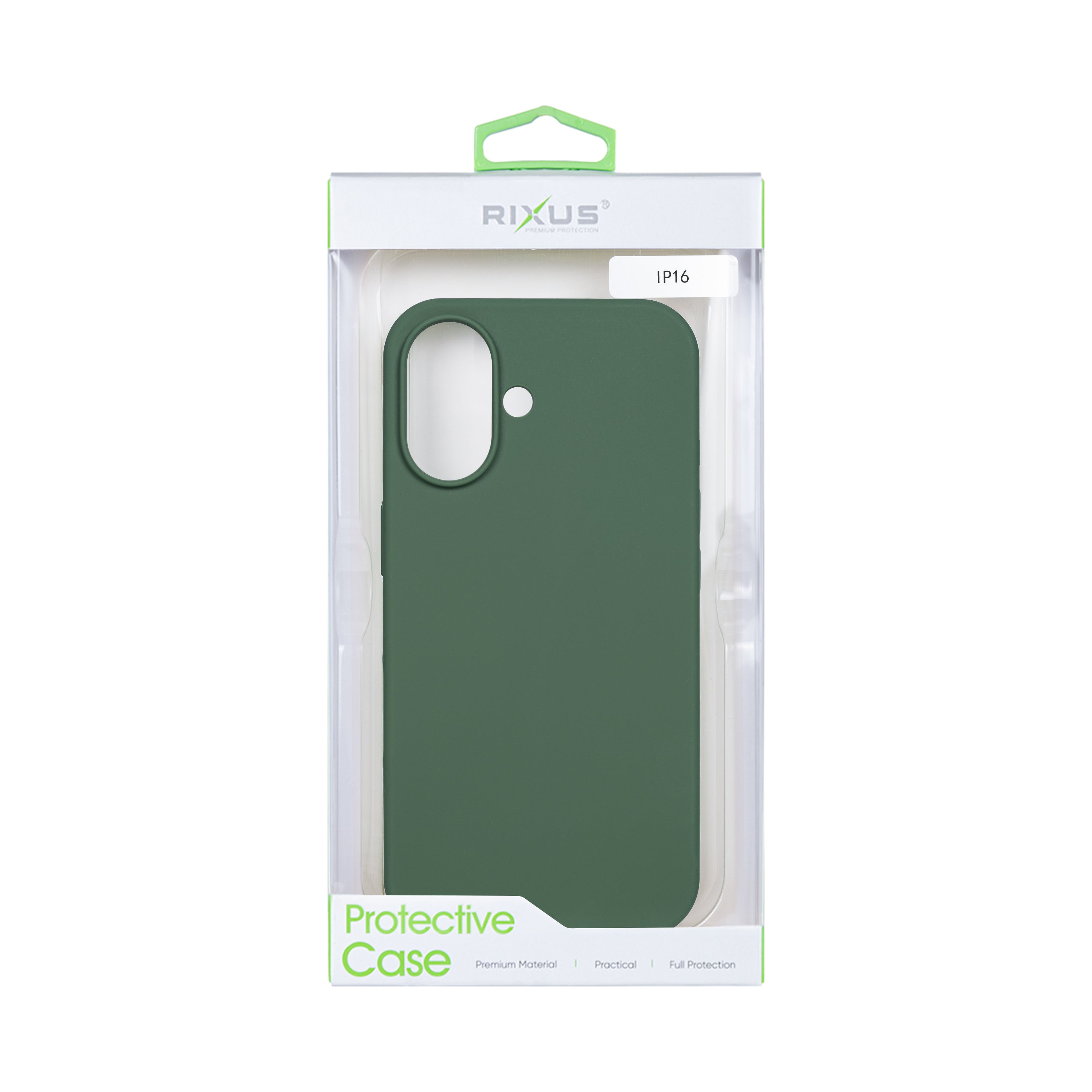 Rixus Soft TPU Phone Case With MagSafe Compatible For Apple iPhone 16 Dark Green
