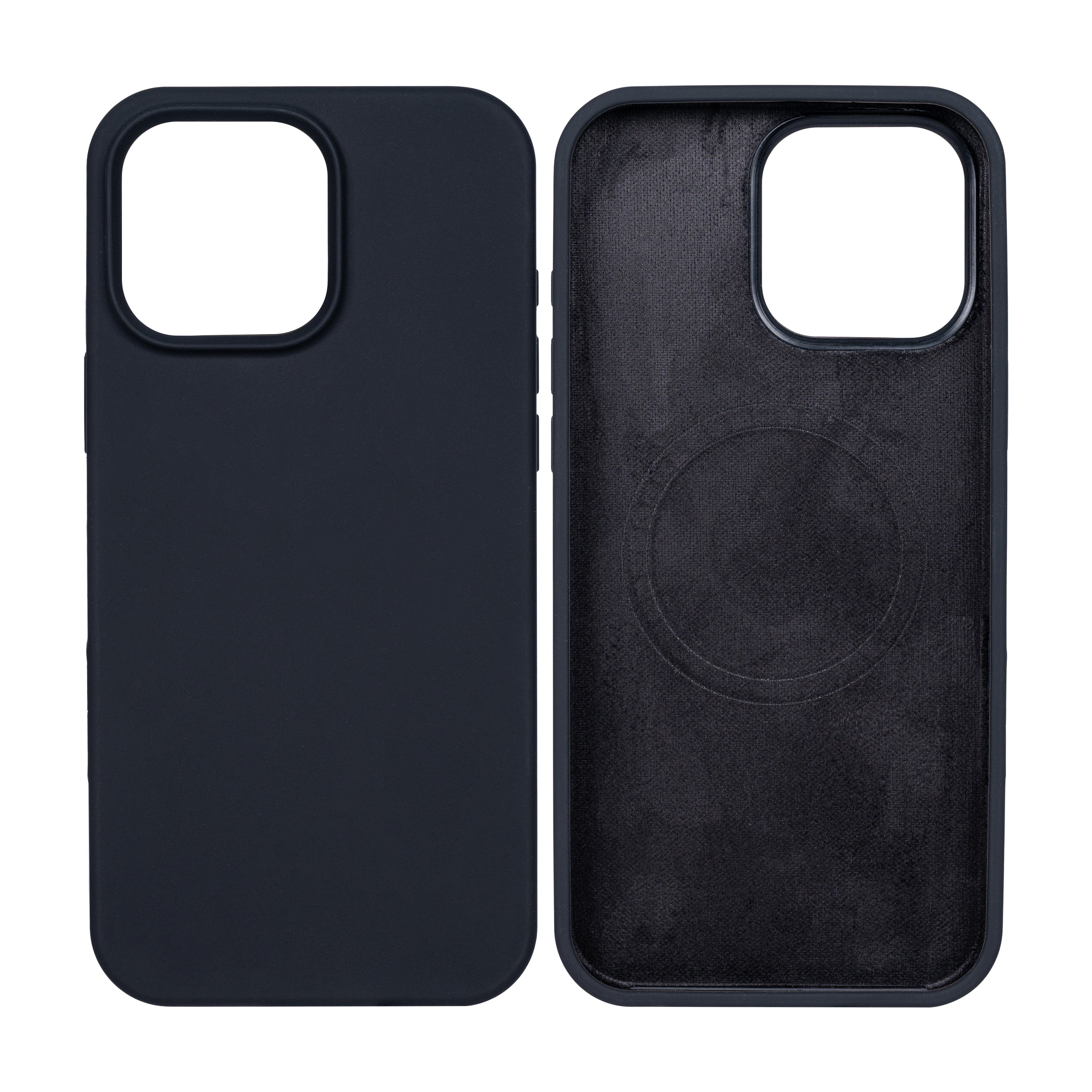 Rixus Zacht TPU Telefoonhoesje Met MagSafe For Apple iPhone 16 Pro Max Zwart