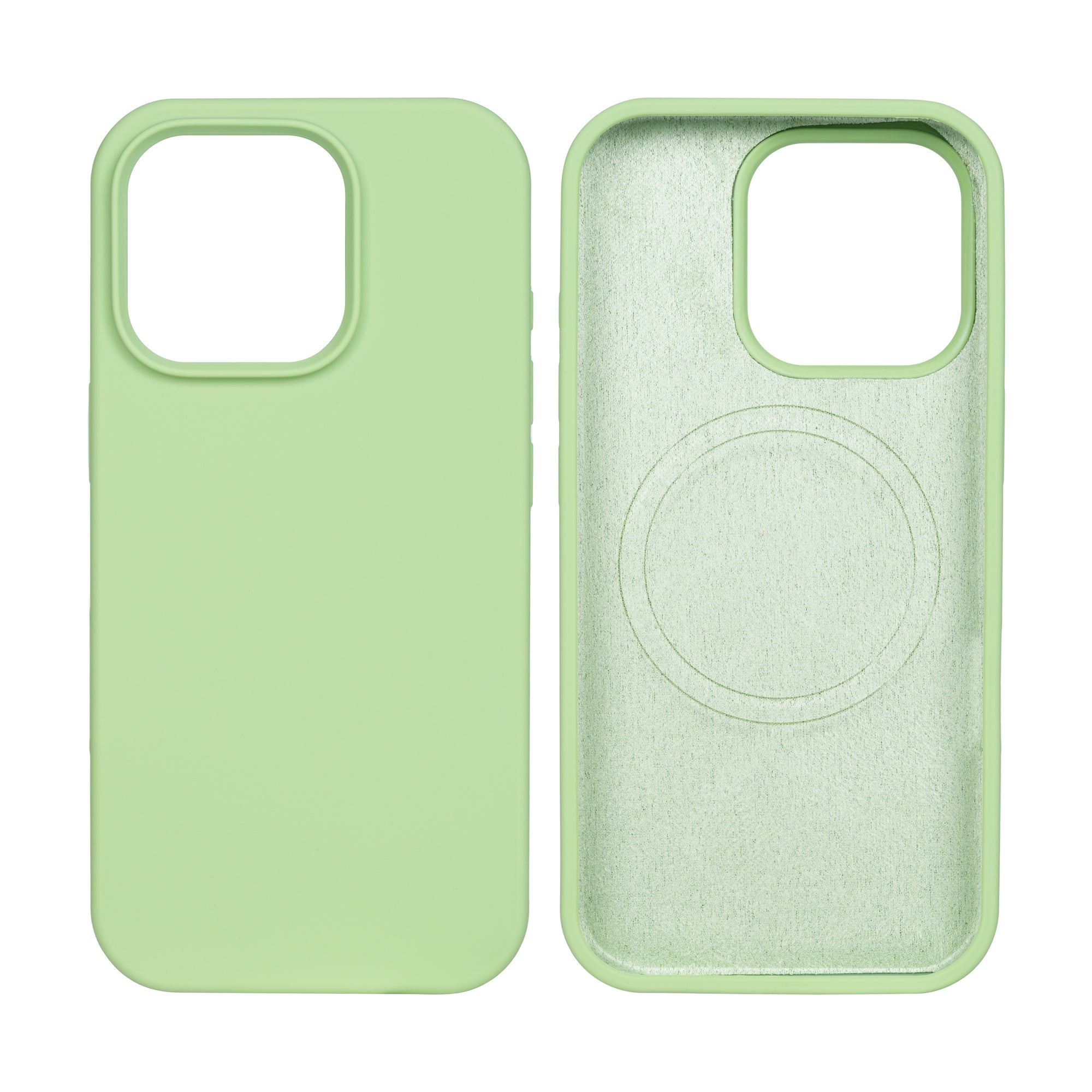 Rixus Soft TPU Phone Case With MagSafe Compatible For Apple iPhone 16 Pro Max Matcha