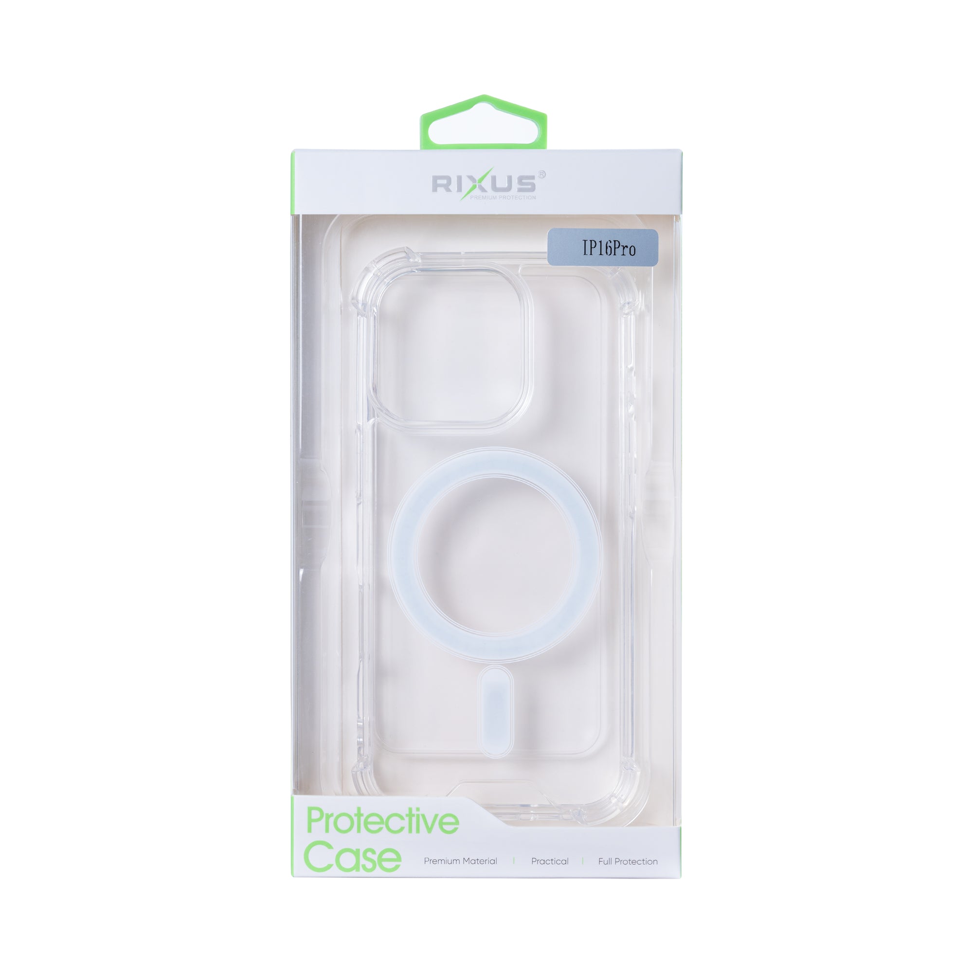 Rixus Anti-Barst Hoesje Met MagSafe For Apple iPhone 16 Pro Transparant