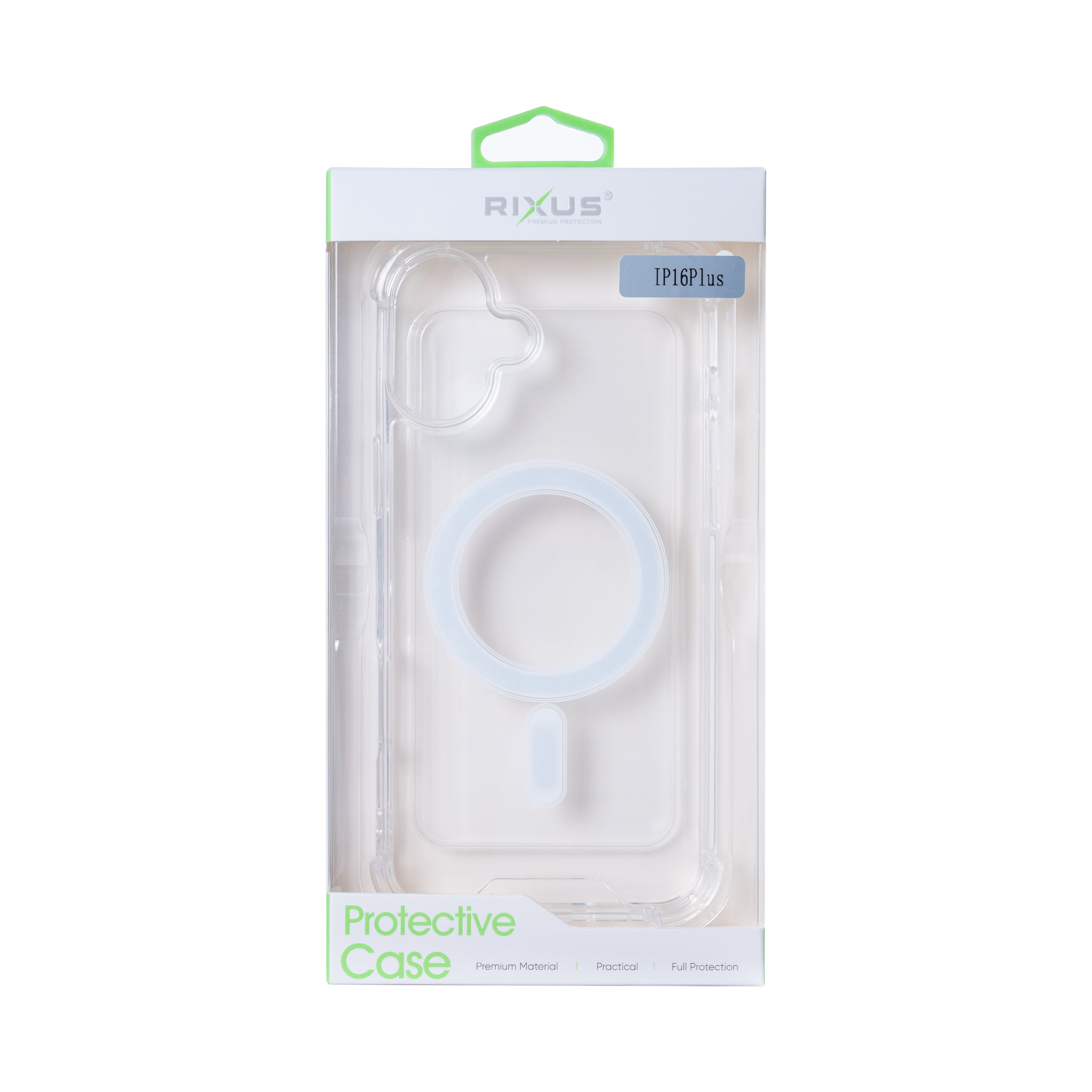Rixus Anti-Burst Case With MagSafe Compatible For Apple iPhone 16 Plus Transparent
