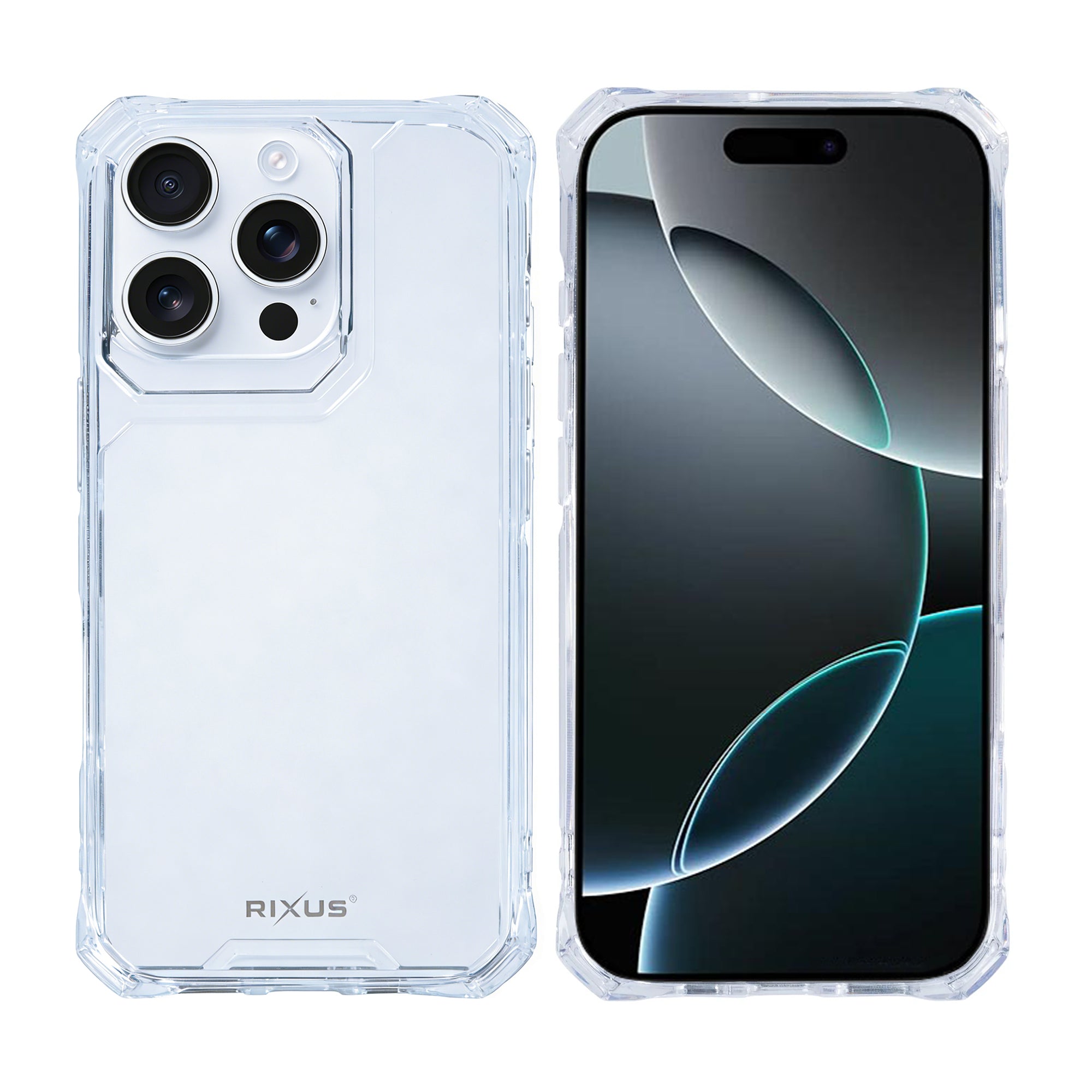 Rixus Armor-X Anti Shock Case For Apple iPhone 16 Pro Transparant