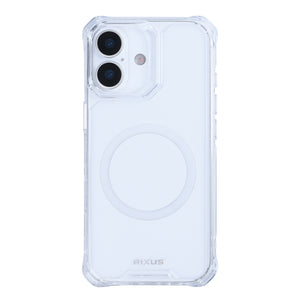 Rixus Armor-X Anti Shock Case With MagSafe Compatible For Apple iPhone 16 Transparent