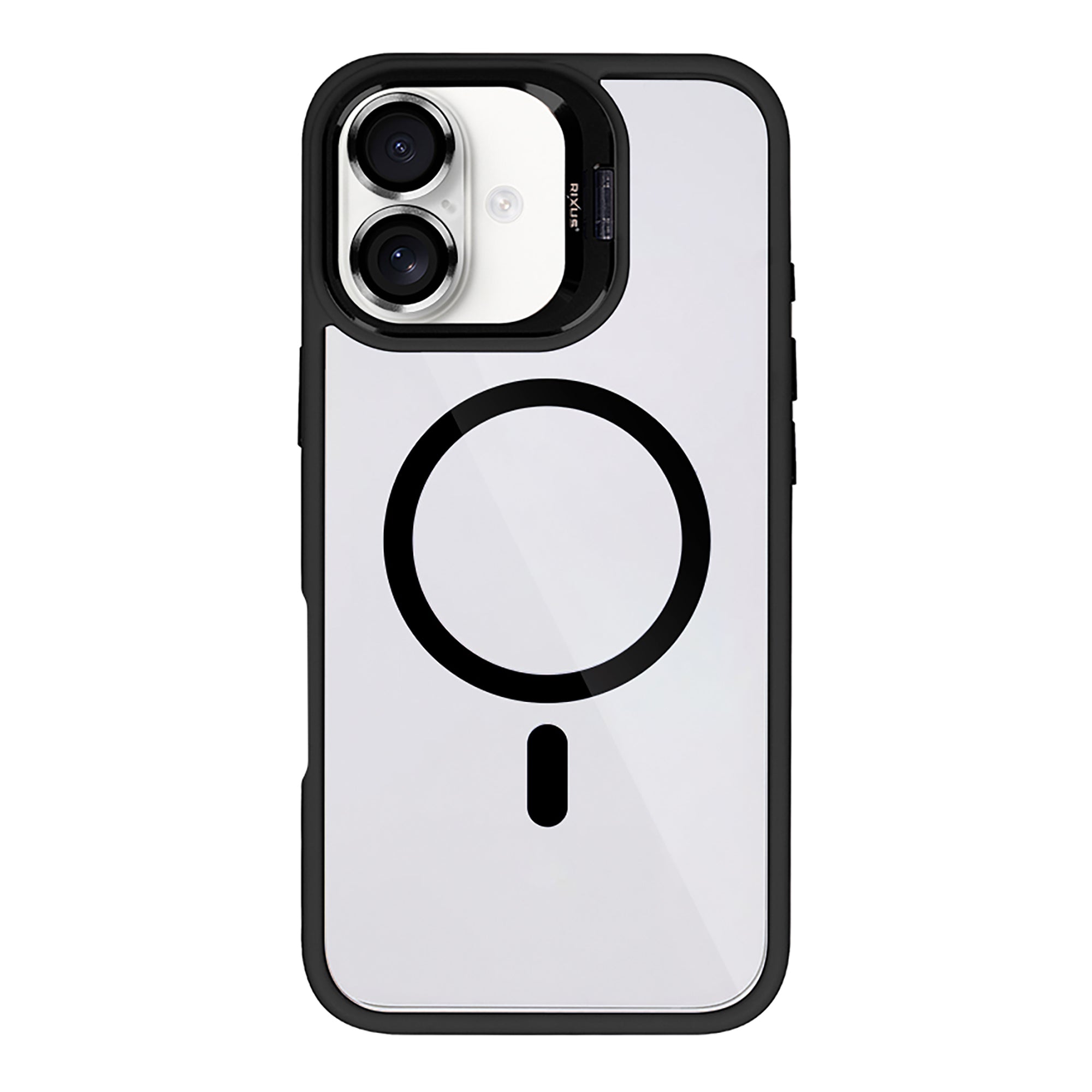 Rixus Classic 03 Case With MagSafe Compatible For Apple iPhone 16 Black