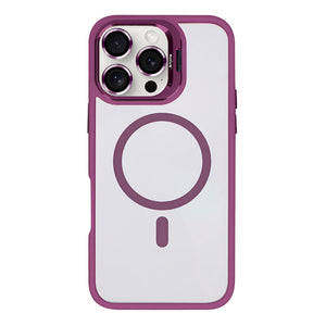 Rixus Classic 03 Case With MagSafe Compatible For Apple iPhone 16 Pro Dark Pink