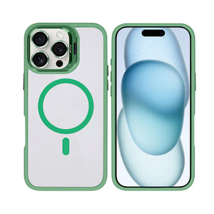Rixus Classic 03 Case With MagSafe Compatible For Apple iPhone 16 Pro Light Green