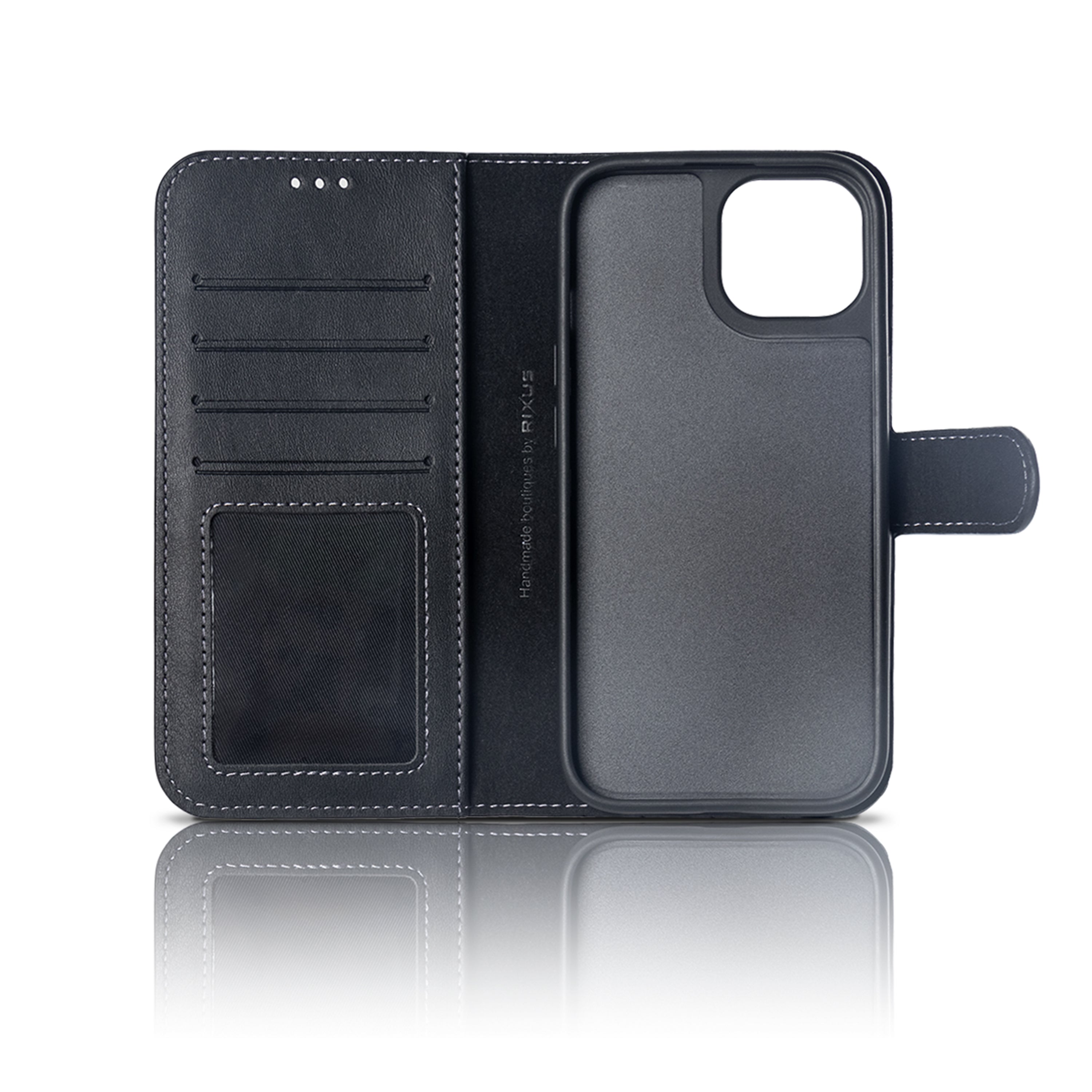 Rixus Duo Magnetische Afneembare Portemonnee For Apple iPhone 16 Pro Zwart