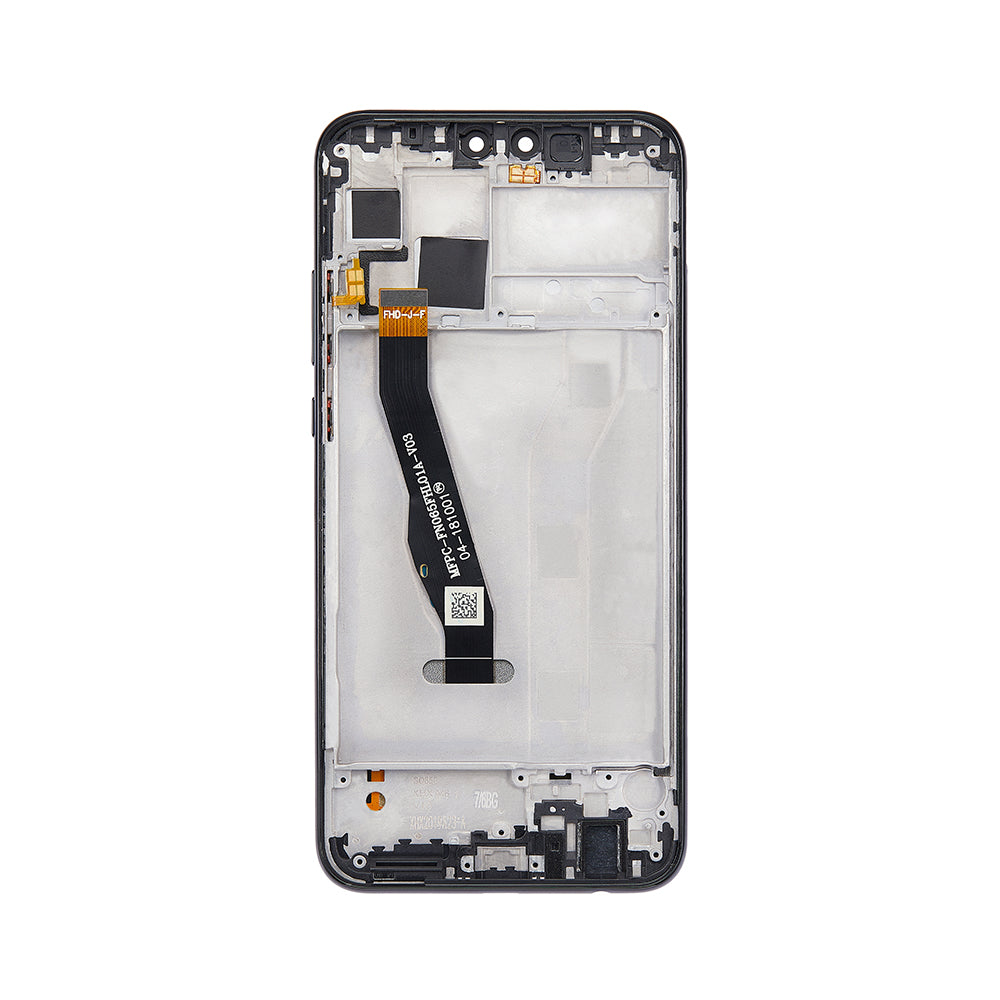 Huawei Y9 (2019) scherm en digitizer met frame Midnight Black OEM