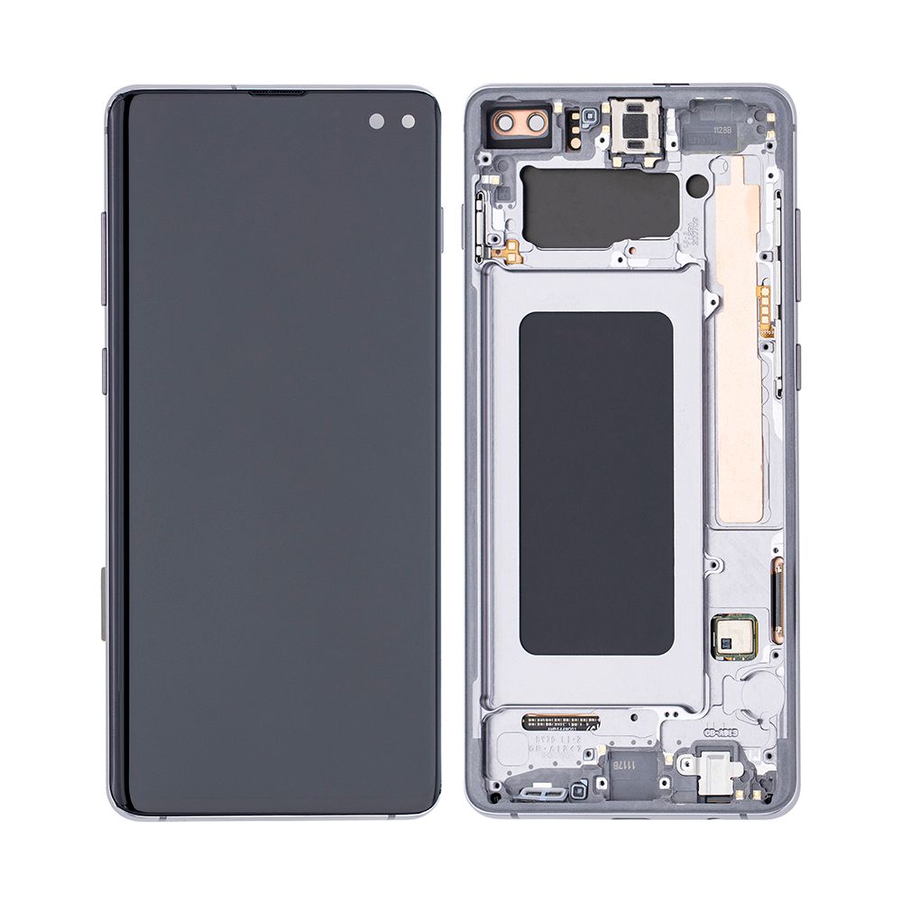 Samsung Galaxy S10 Plus G975F Beeldscherm en Digitizer met Frame Prisma Zwart Refurbished