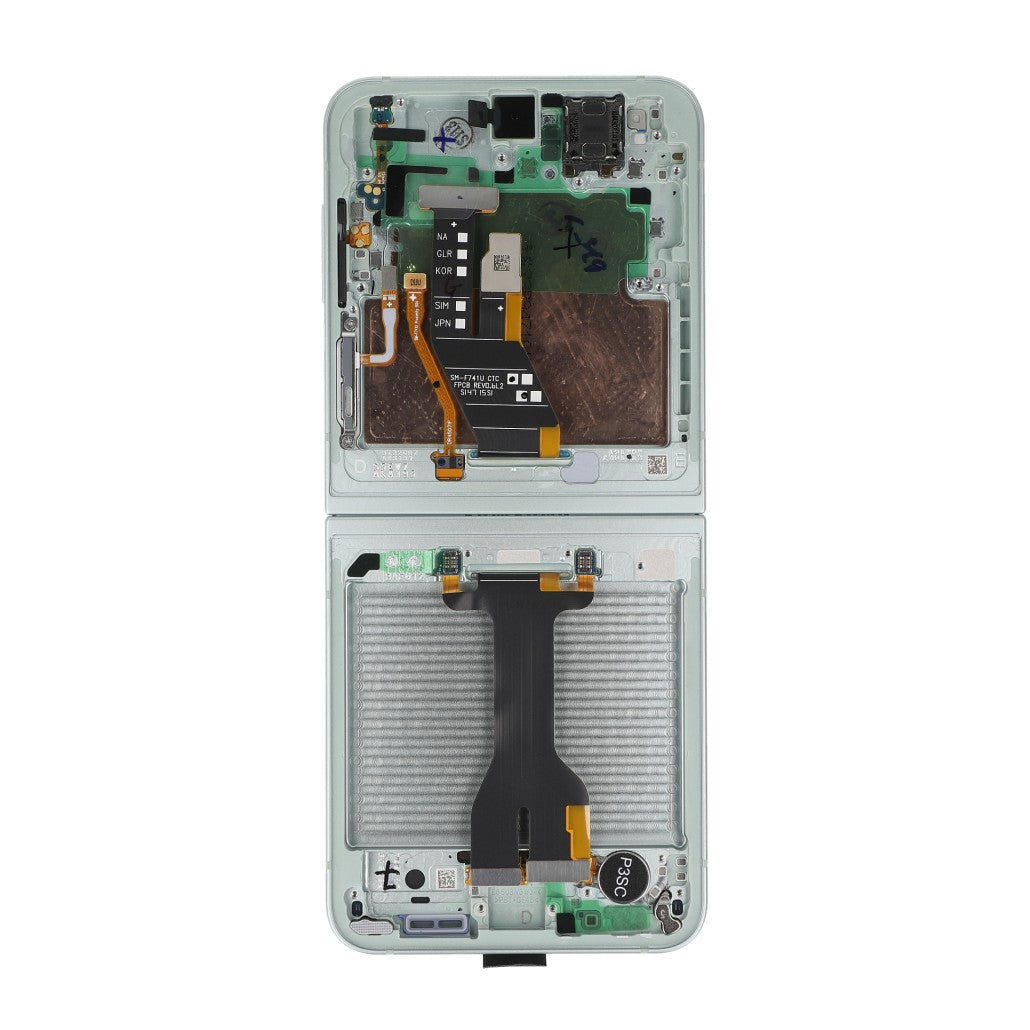 Samsung Galaxy Z Flip6 F741B Hoofdscherm en digitizer met frame Mint Service Pack