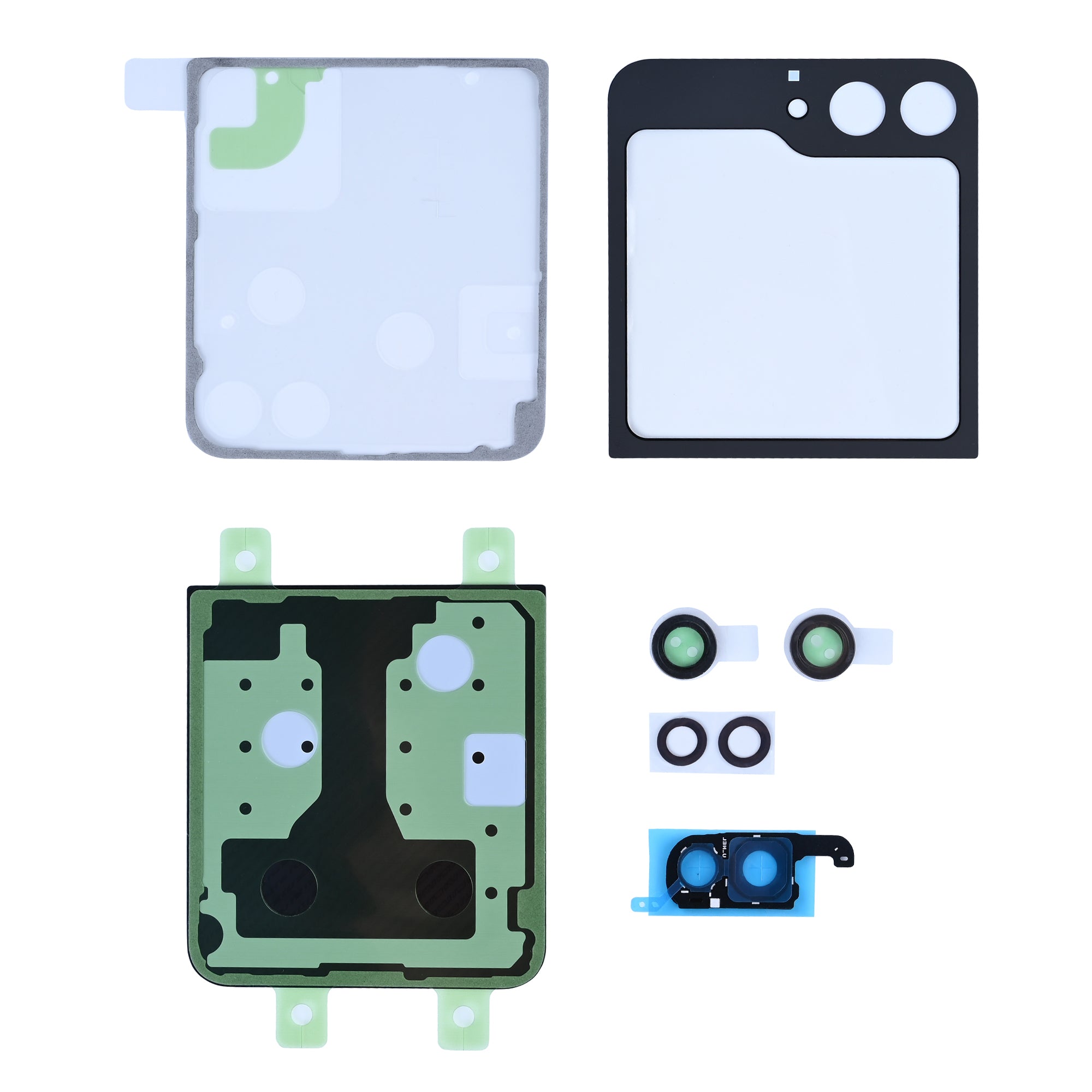 Samsung Galaxy Z Flip6 F741B achterkant set met lens, uitgevoerd in zwart, origineel