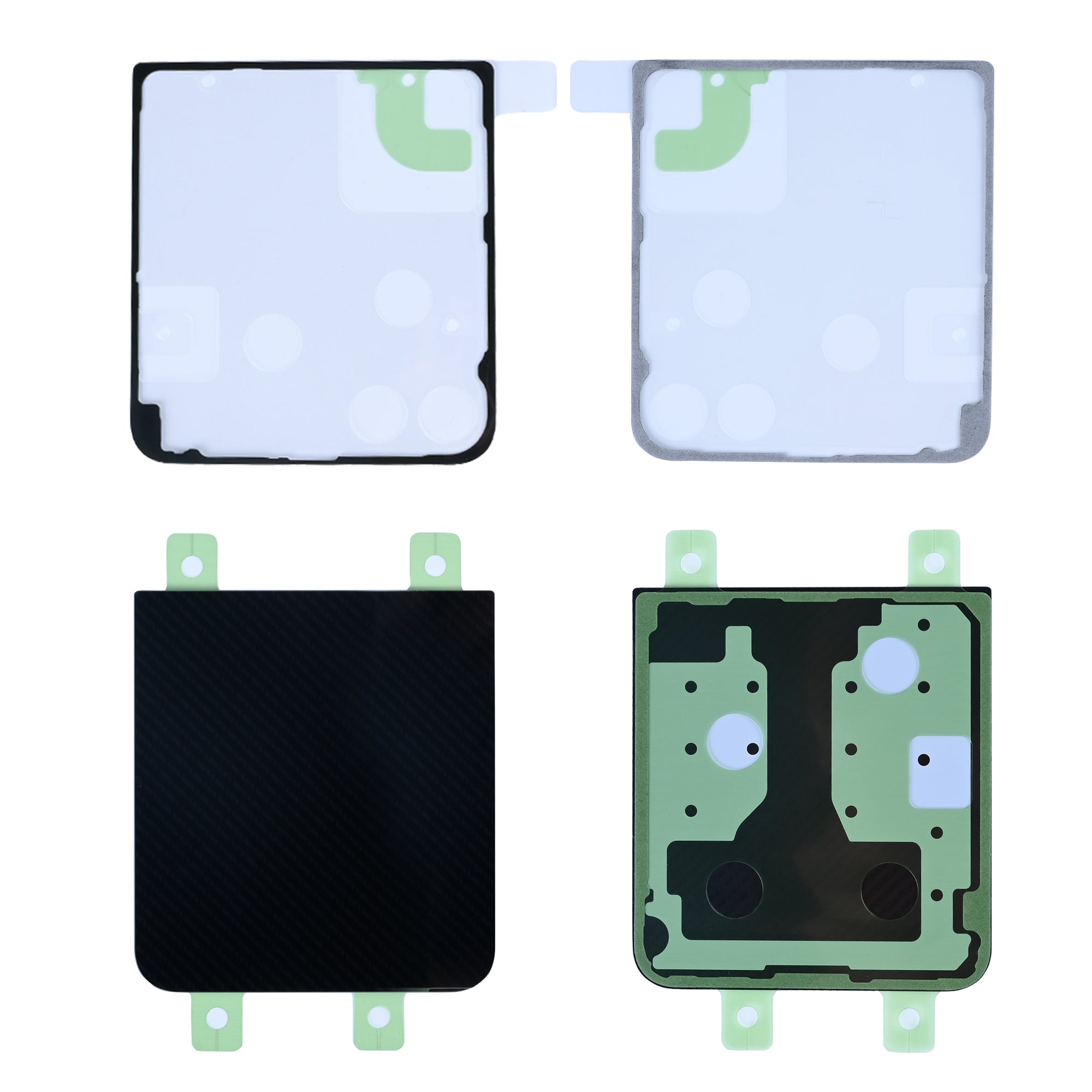 Samsung Galaxy Z Flip6 F741B achterkant set met lens, uitgevoerd in zwart, origineel