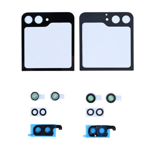 Samsung Galaxy Z Flip6 F741B achterkant set met lens, uitgevoerd in zwart, origineel
