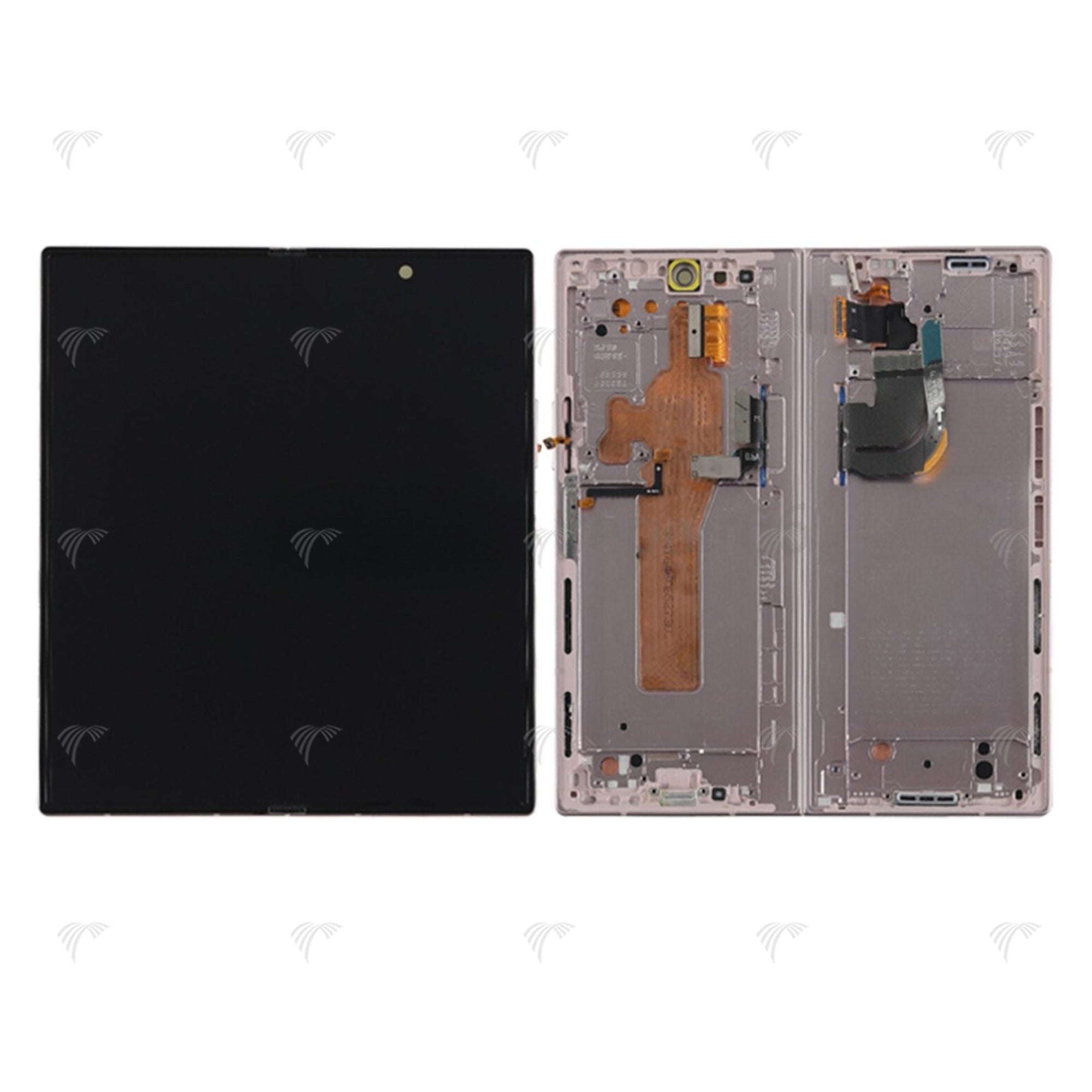 Samsung Galaxy Z Fold6 F956B Hoofdscherm en digitizer met frame Roze servicepakket