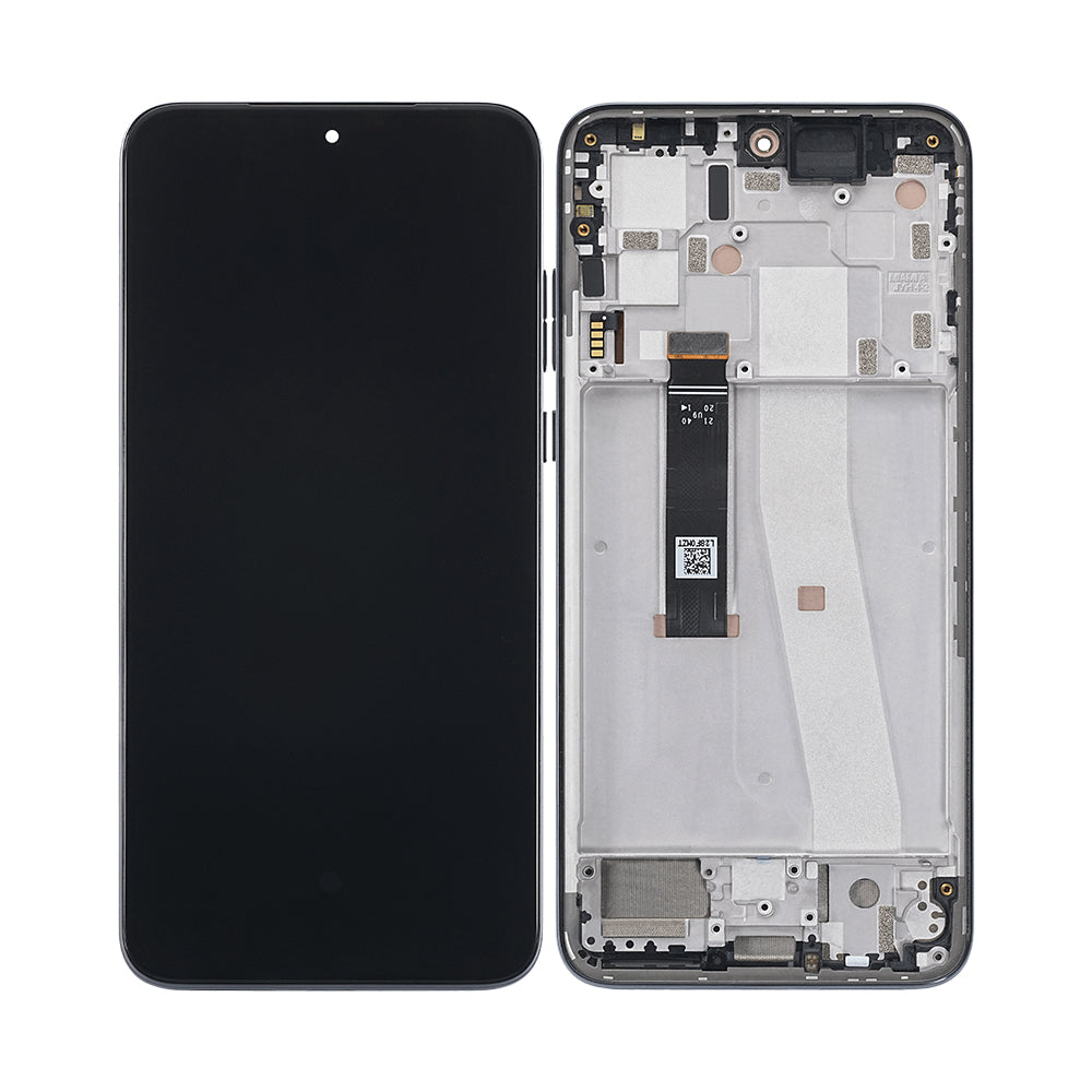 Motorola Edge 30 Neo-scherm en digitizer met frame, zwart onyx, OEM