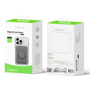 Rixus RXCH20G Card Holder With MagSafe Compatible Gray