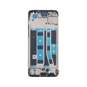 Oppo A78 4G-scherm en digitizer met frame Mist Black OEM