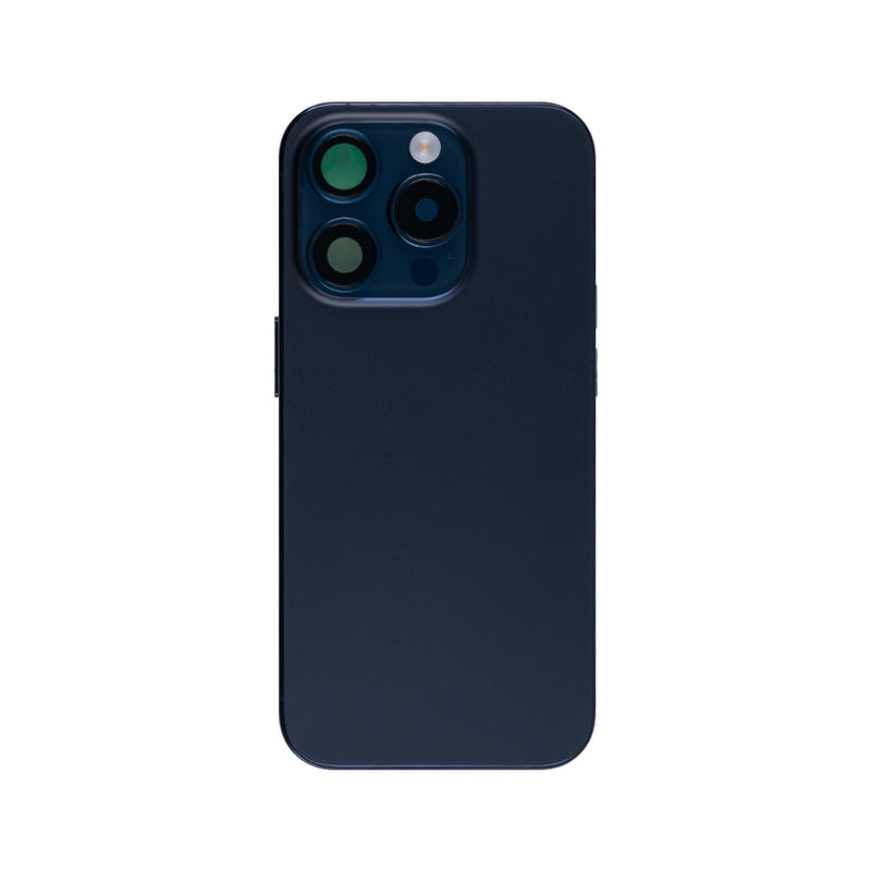 For Apple 15 Pro-behuizing met kleine onderdelen Blauw titanium OEM