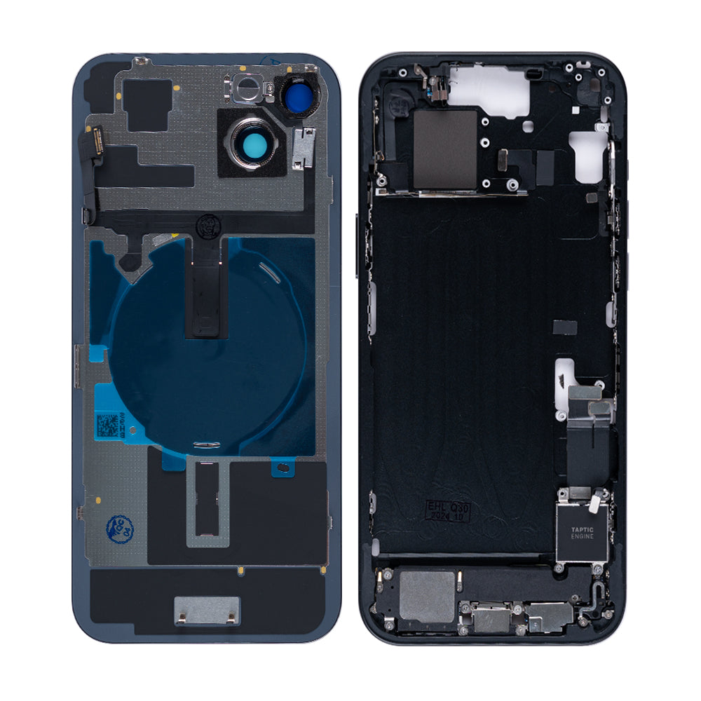 For Apple 15 Plus behuizing met kleine onderdelen zwart OEM