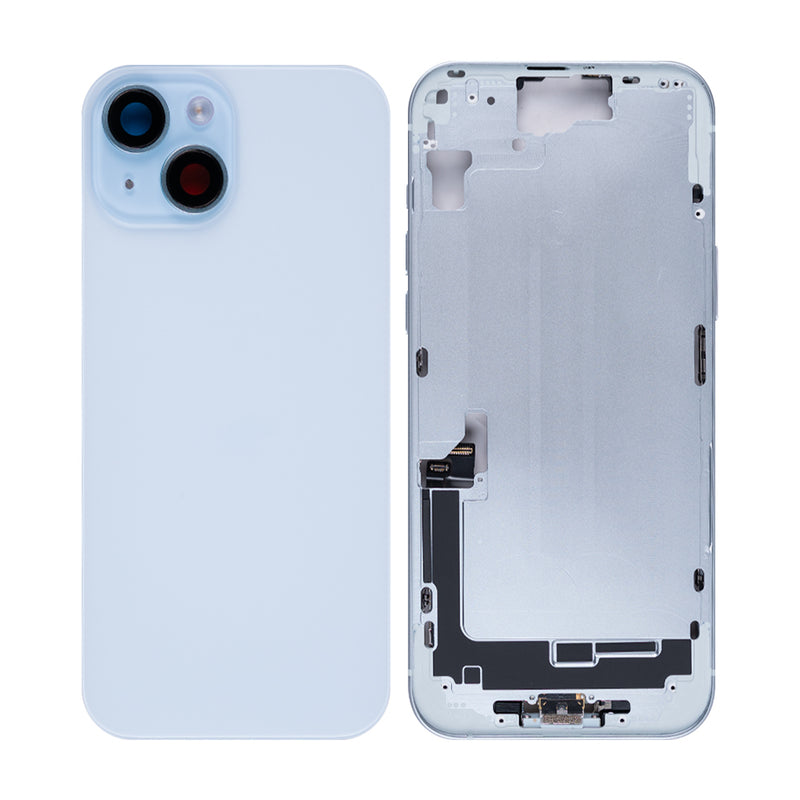 For Apple 15 Plus behuizing met kleine onderdelen blauw OEM