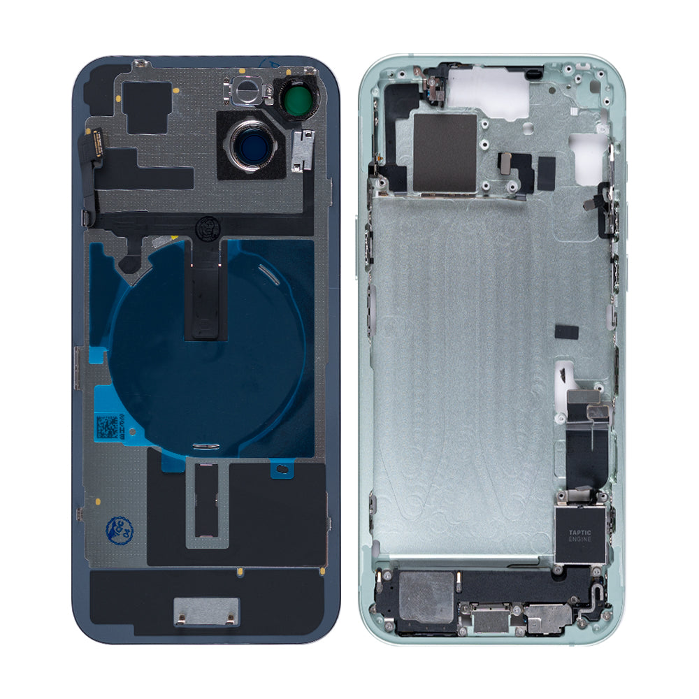 For Apple 15 Plus behuizing met kleine onderdelen Groen OEM