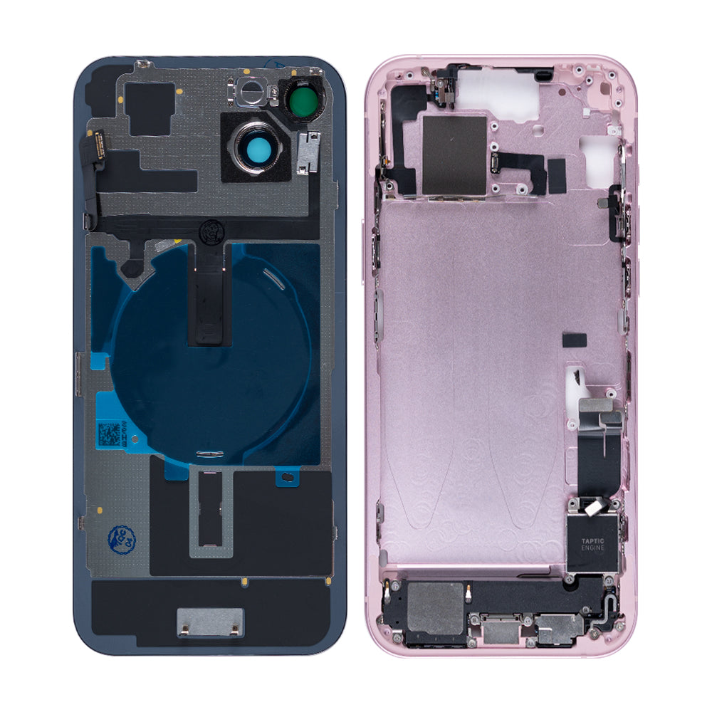 For Apple 15 Plus behuizing met kleine onderdelen roze OEM